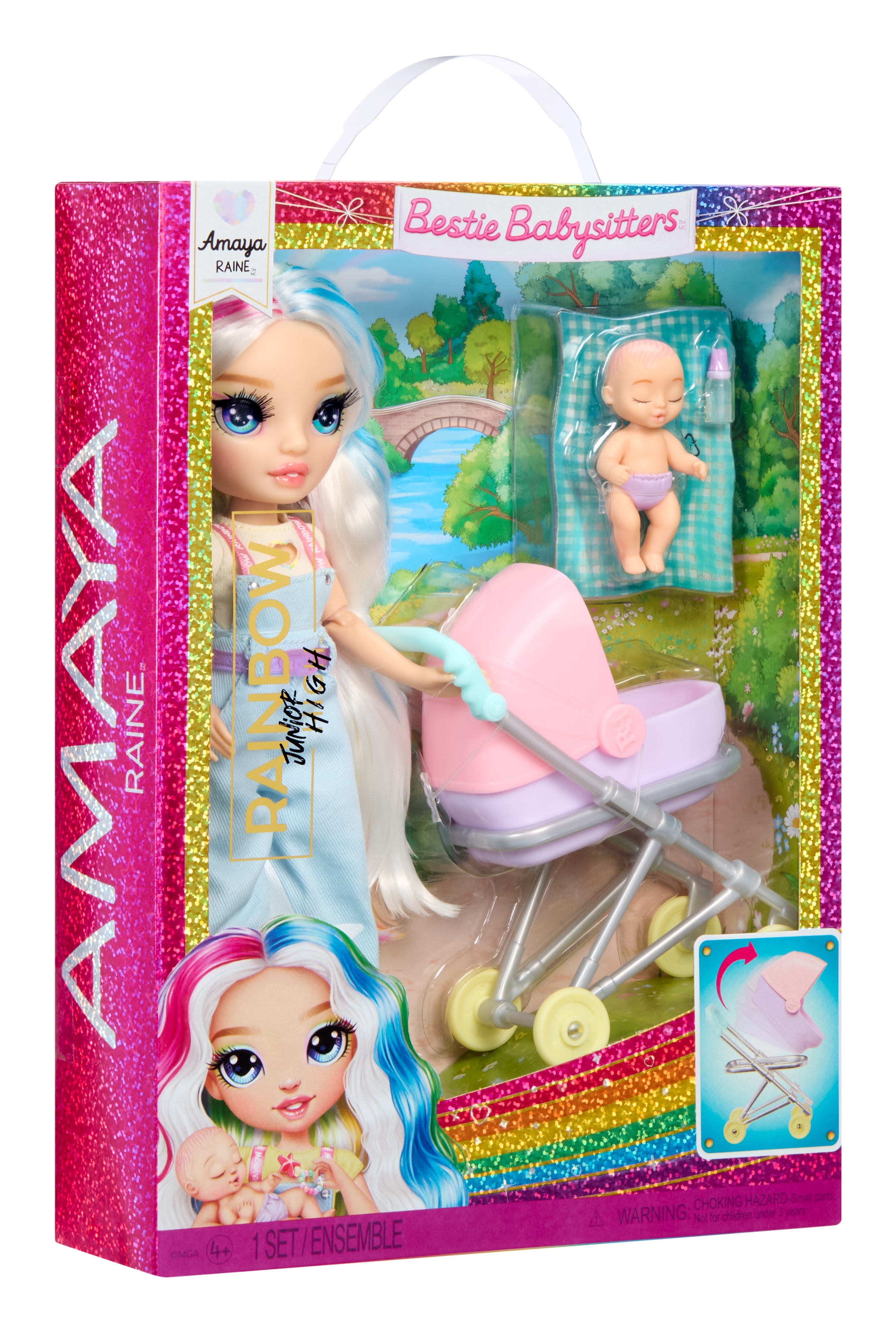 RAINBOW HIGH Anziehpuppe »Jr High Bestie Babysitters Fashion Doll- Amaya«