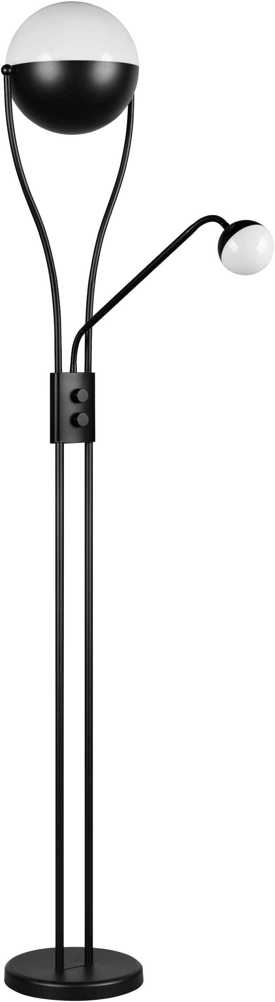TRIO Leuchten LED Stehlampe »CHRIS, LED Stehleuchte, mit Lesearm, Drehdimmer« LED-Board 1 Stk. Warmweiß flexibles Leselicht getrennt schalten + dimmen, warmweißes Licht 3000K