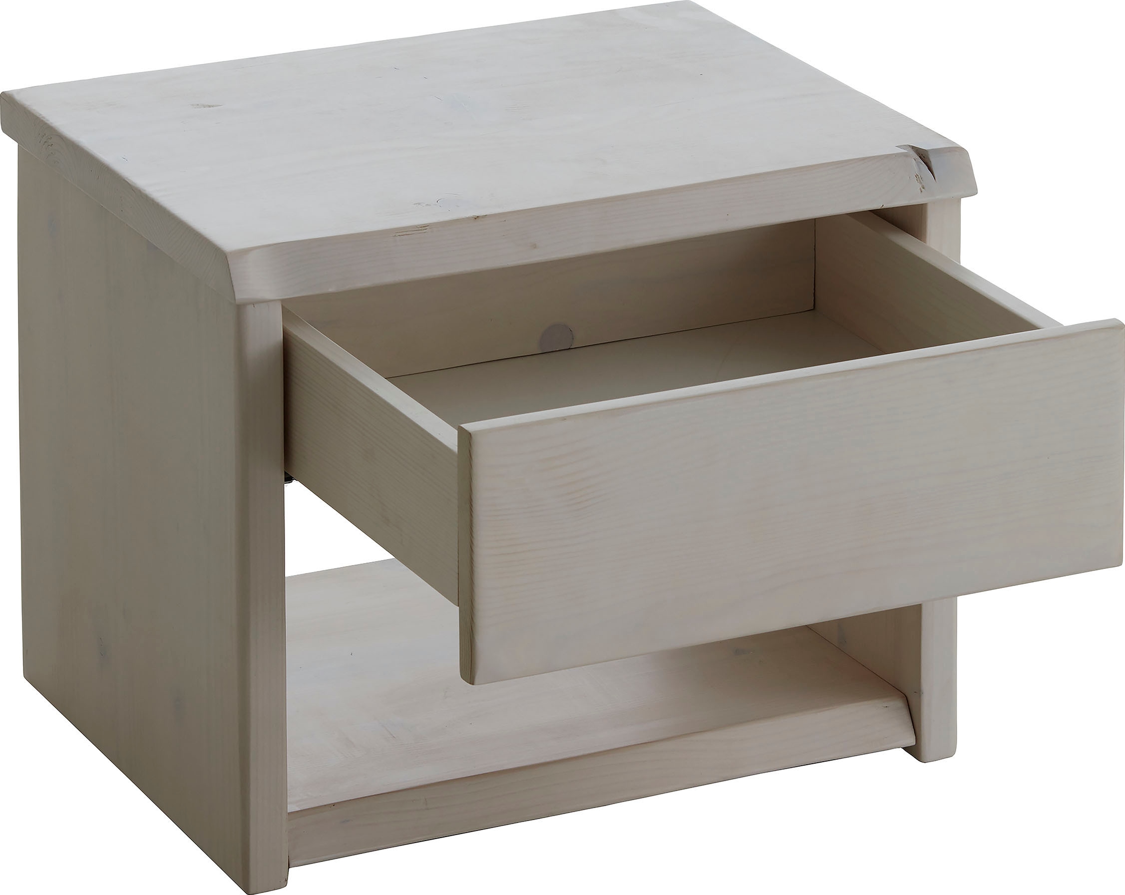 Relita Nachtkonsole »Bellmund«, aus Fichte white wash mit natürlicher Holzmaserung