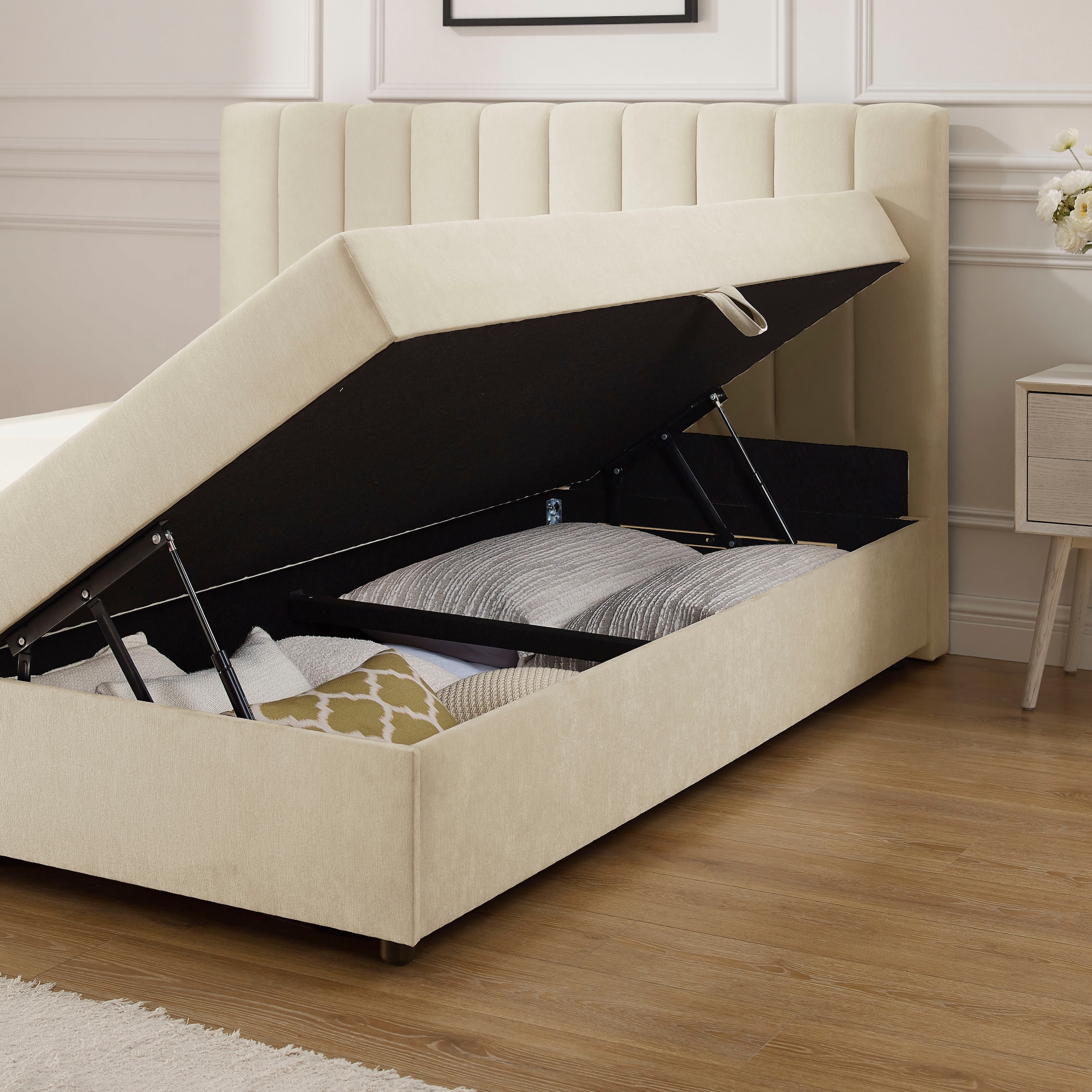 OTTO home Boxbett »Haileyy inkl. Bettkasten und Topper, Liegefläche 180x200cm« erhältlich in der Größe 180x200 cm, inkl. Aufbauvideo