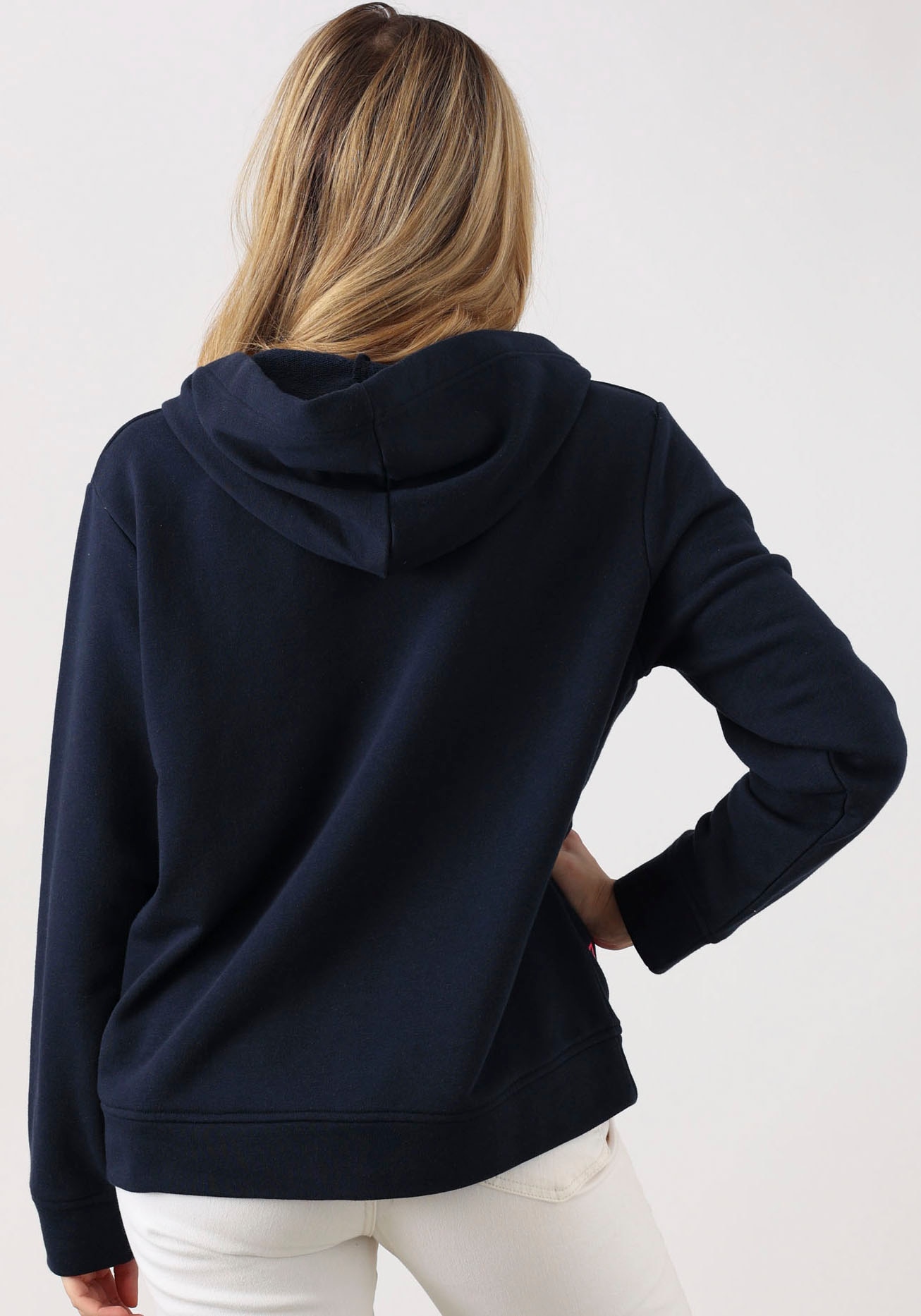 Zwillingsherz Sweatshirt »Smile«, mit breiten Bändern, V-Ausschnitt und Details in neonfarben