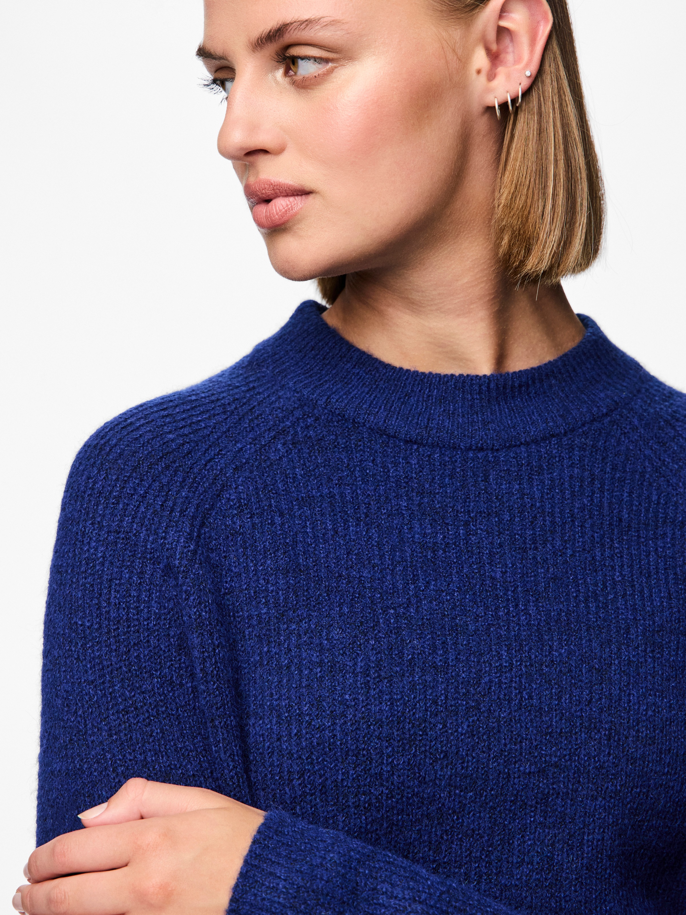 pieces Rundhalspullover »PCELLEN LS O-NECK KNIT NOOS BC«
