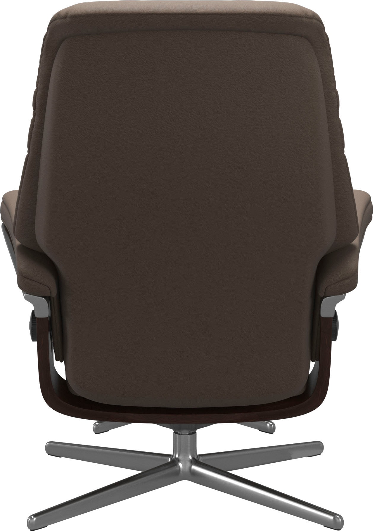 Stressless® Relaxsessel »Sunrise«, (Set, Relaxsessel mit Hocker), mit Hocker, mit Cross Base, Größe S, M & L, Holzakzent Braun