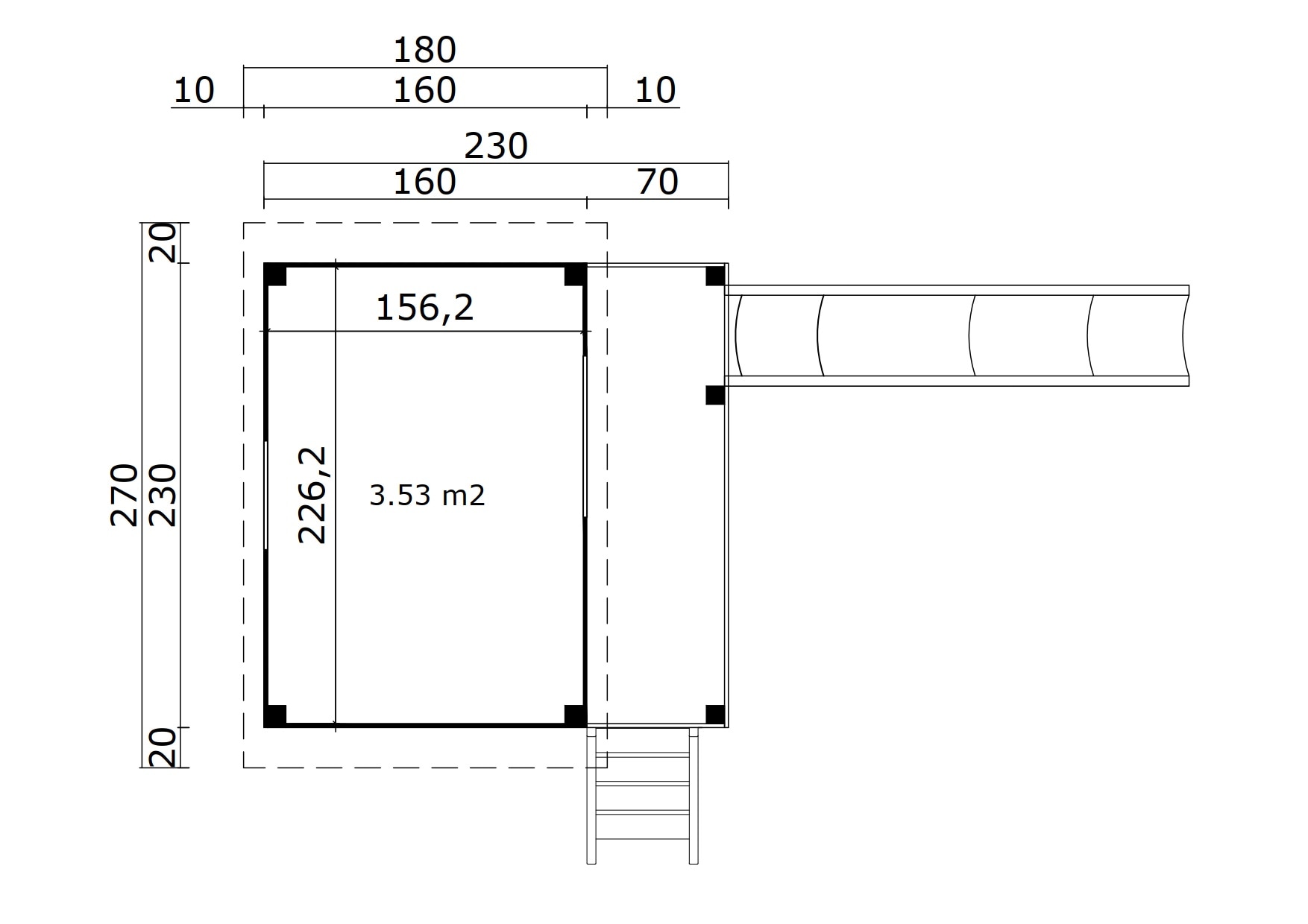 Nordic Holz Spielhaus »TIVOLI 1« BxTxH: 230x270x194 cm