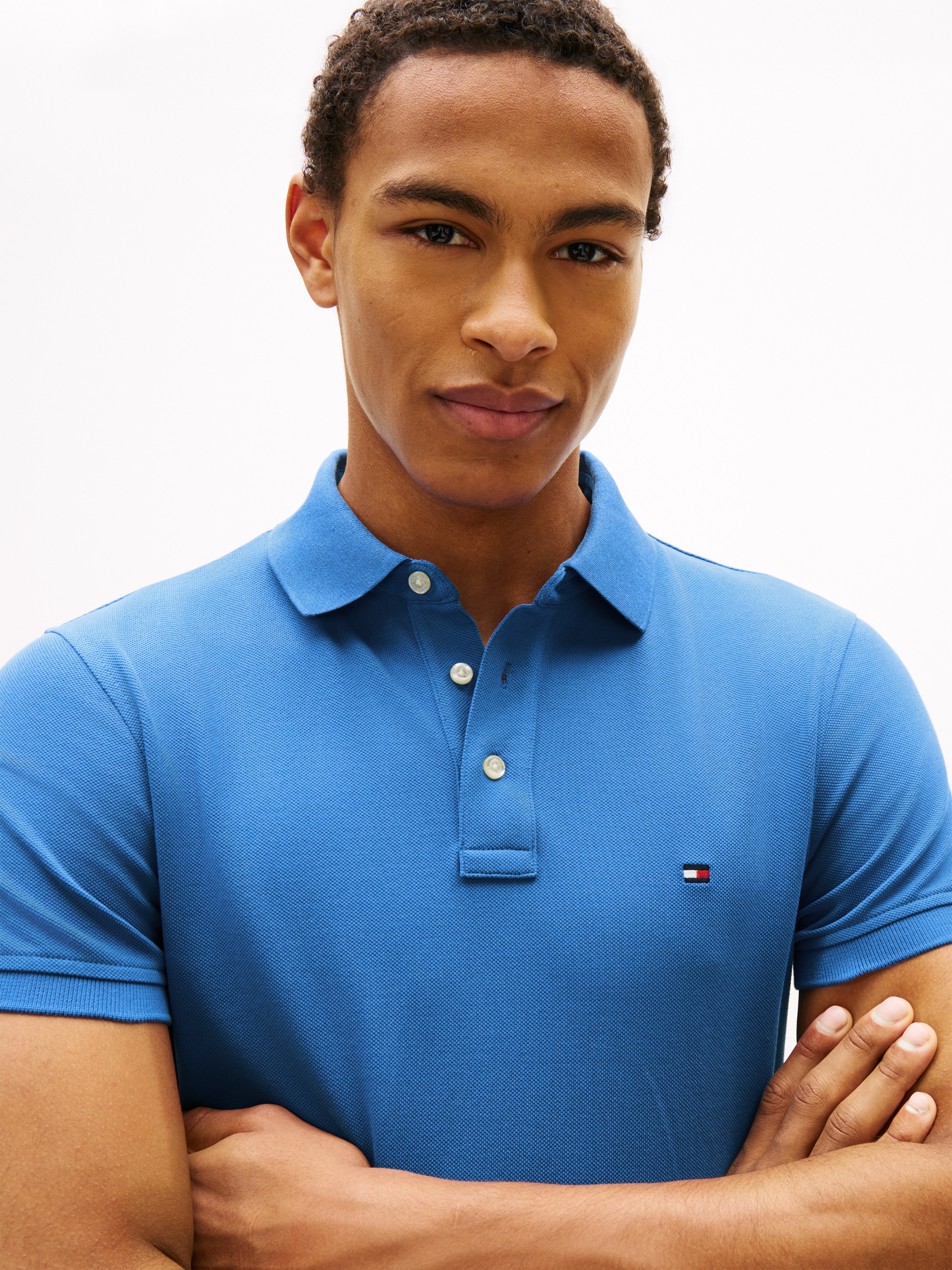 Tommy Hilfiger Poloshirt »1985 SLIM POLO« Markenstickerei, aus Baumwoll-Piqué