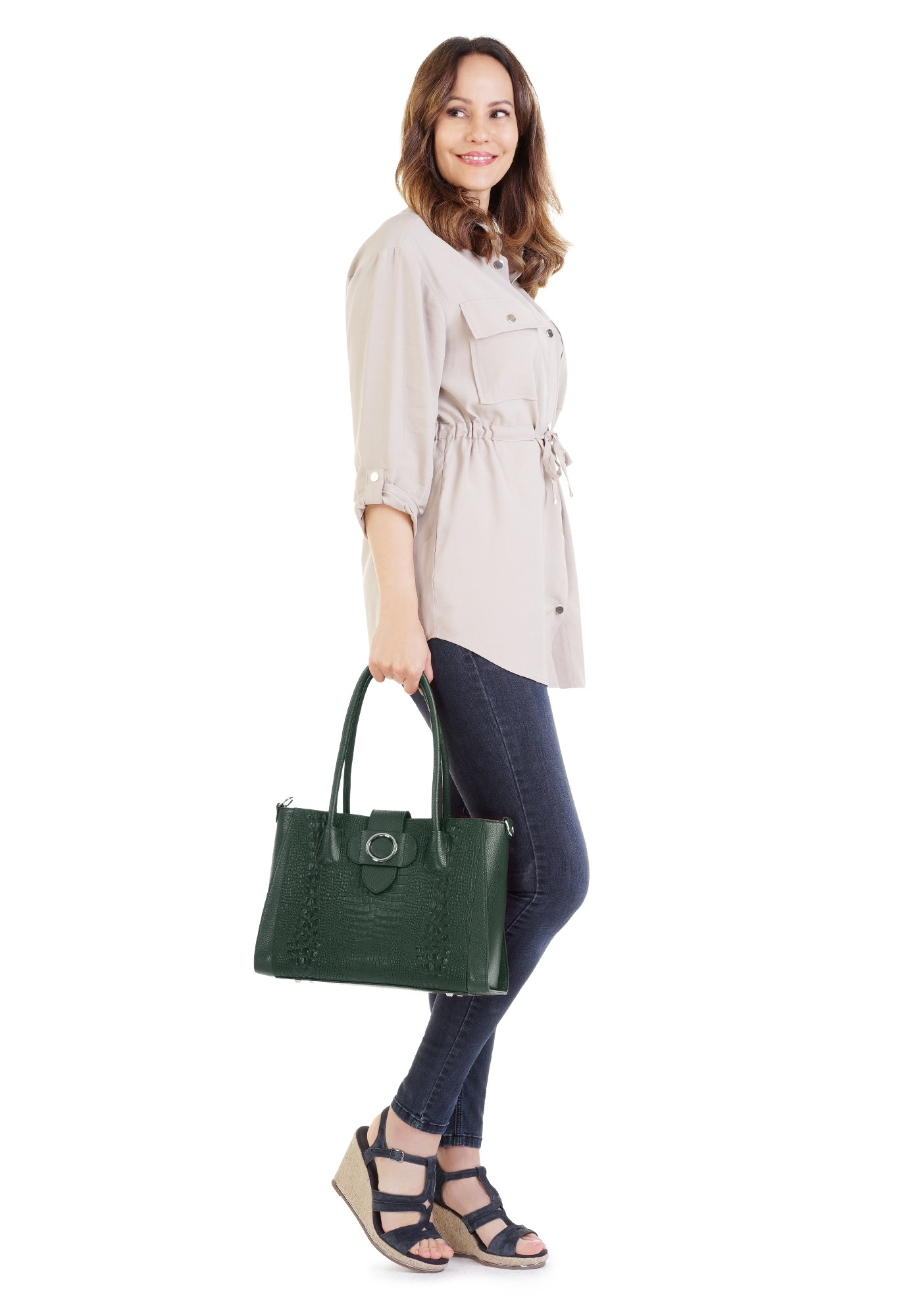 Cluty Shopper, echt Leder, Made in Italy