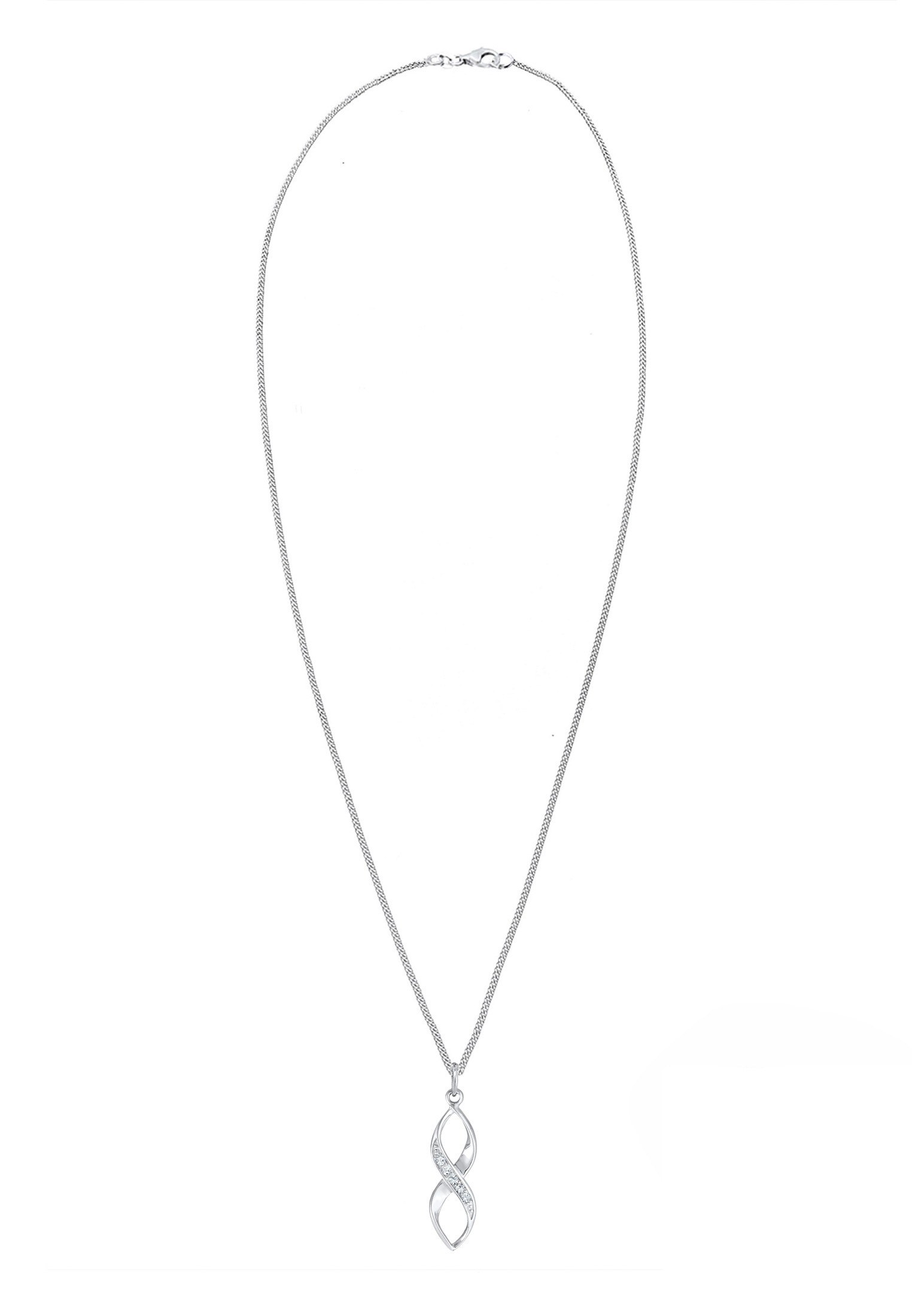 Elli Silberkette »Halskette Infinity Kristalle Verziert 925 Silber«
