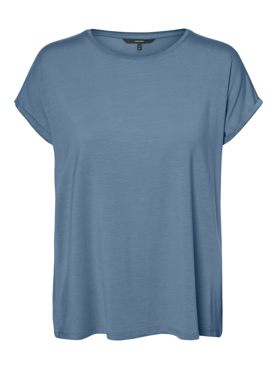 Vero Moda T-Shirt »VMAVA PLAIN SS TOP JRS NOOS« Materialmix, regular fit