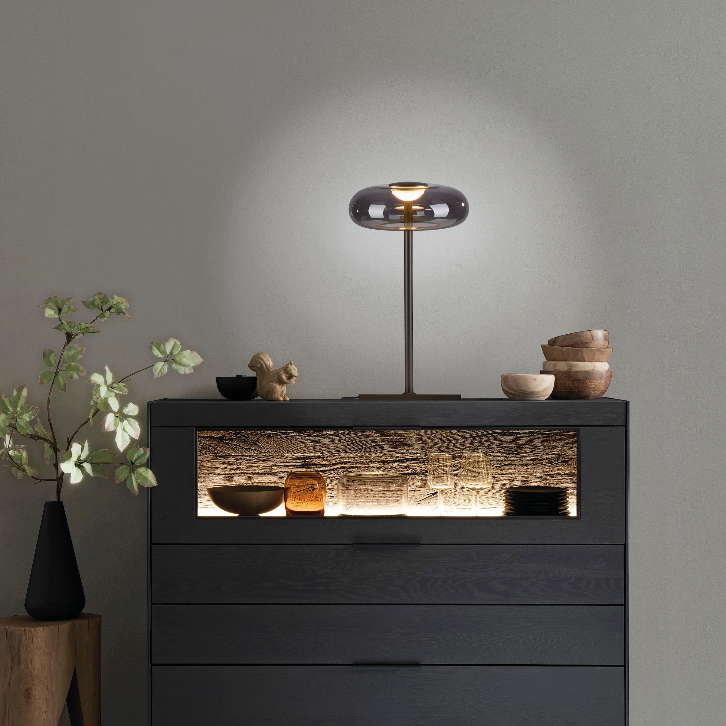 SCHÖNER WOHNEN-Kollektion LED Tischleuchte »POSH« LED-Board 1 Stk. Warmweiß SCHÖNER WOHNEN Kollektion, Schnurdimmer, Memoryfunktion