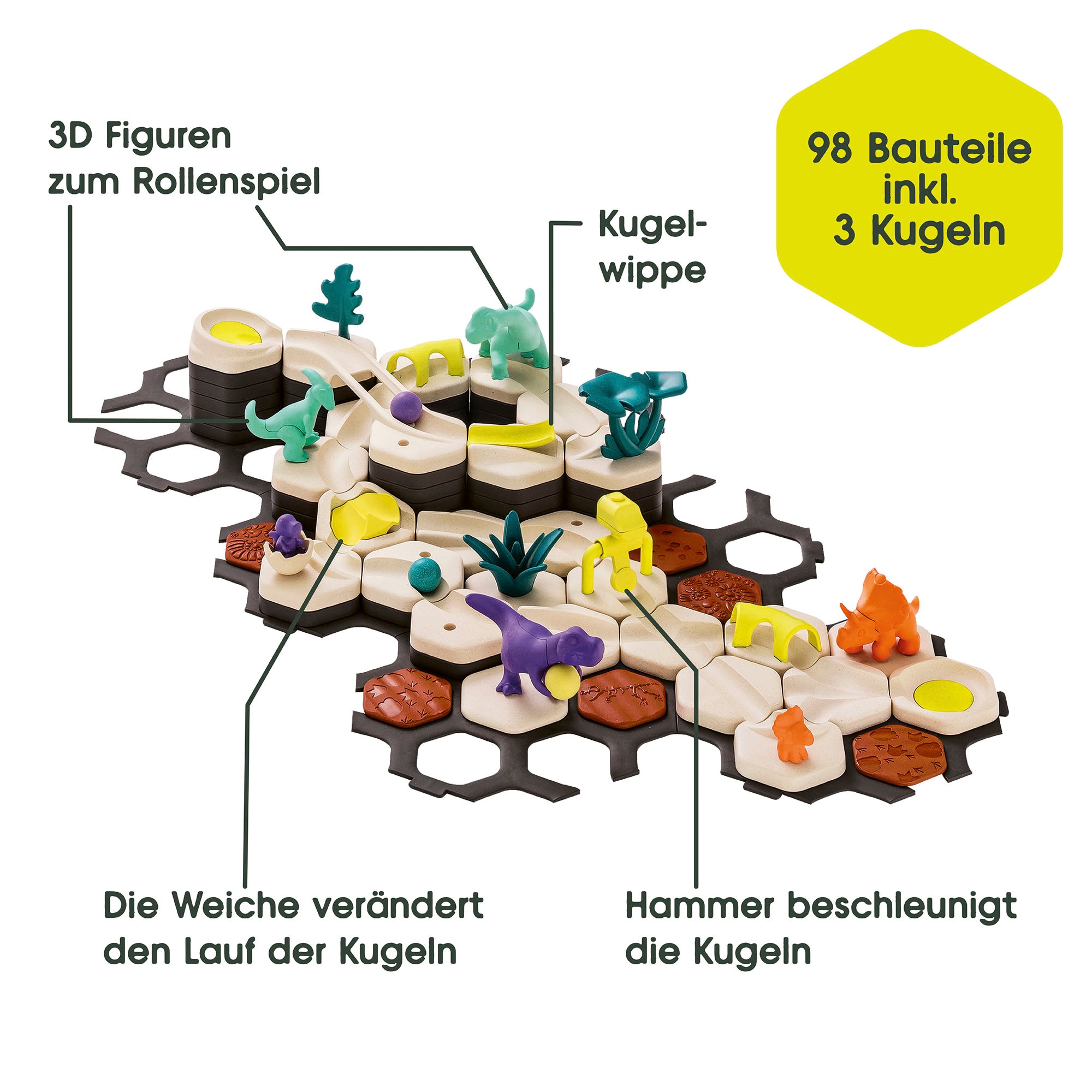 Ravensburger Kugelbahn-Bausatz »GraviTrax Junior Starter-Set L Dino« Made in Europe
