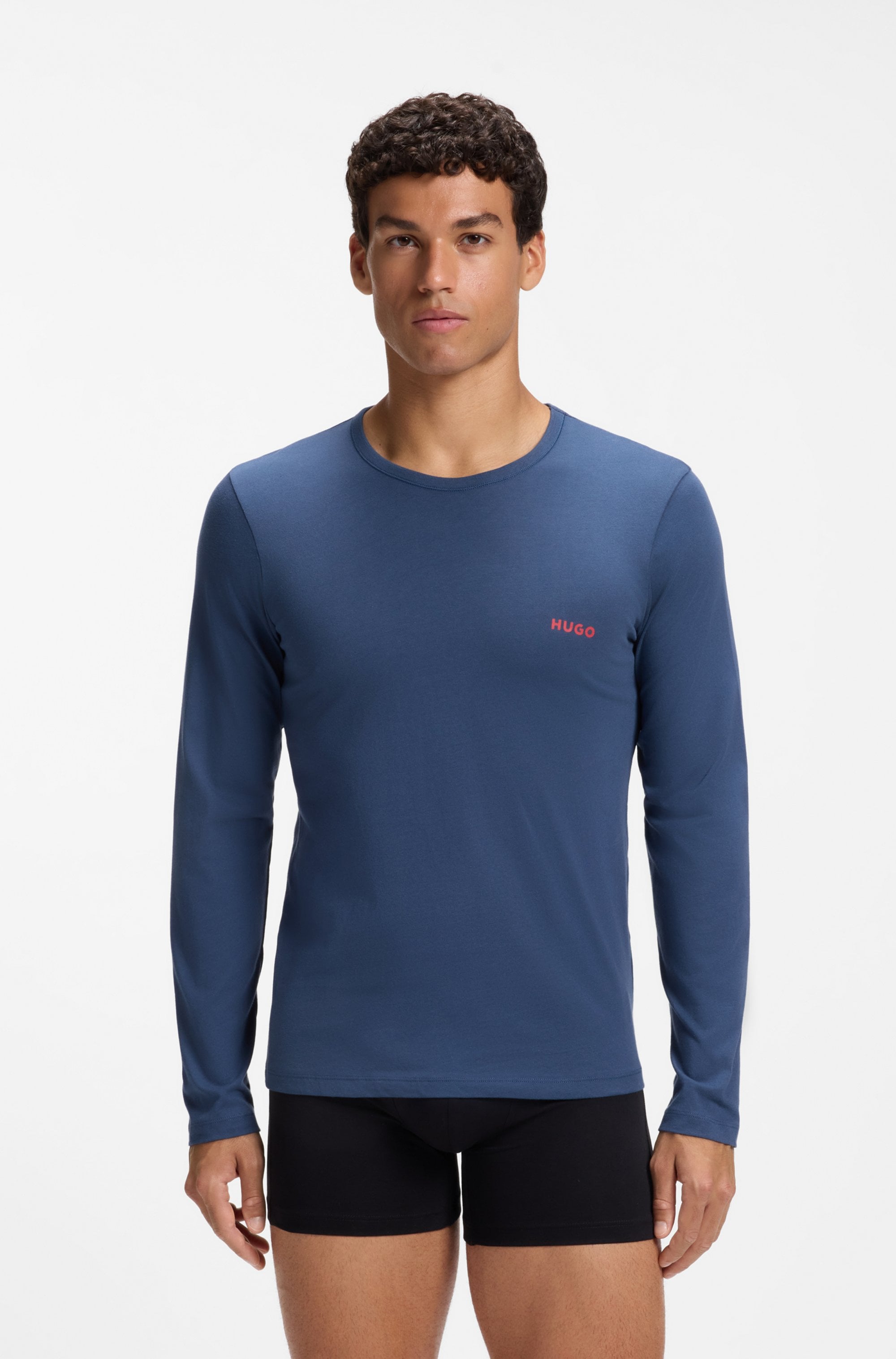 HUGO Underwear Langarmshirt »LS-SHIRT RN TRIPLET« Set, 