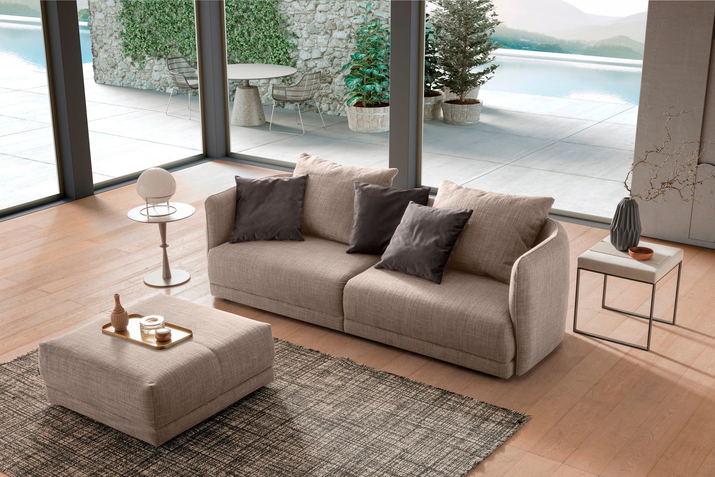 designwerk Hocker »New York, anmutender Designhocker« in hochwertiger Verarbeitung & tollem Sitzkomfort