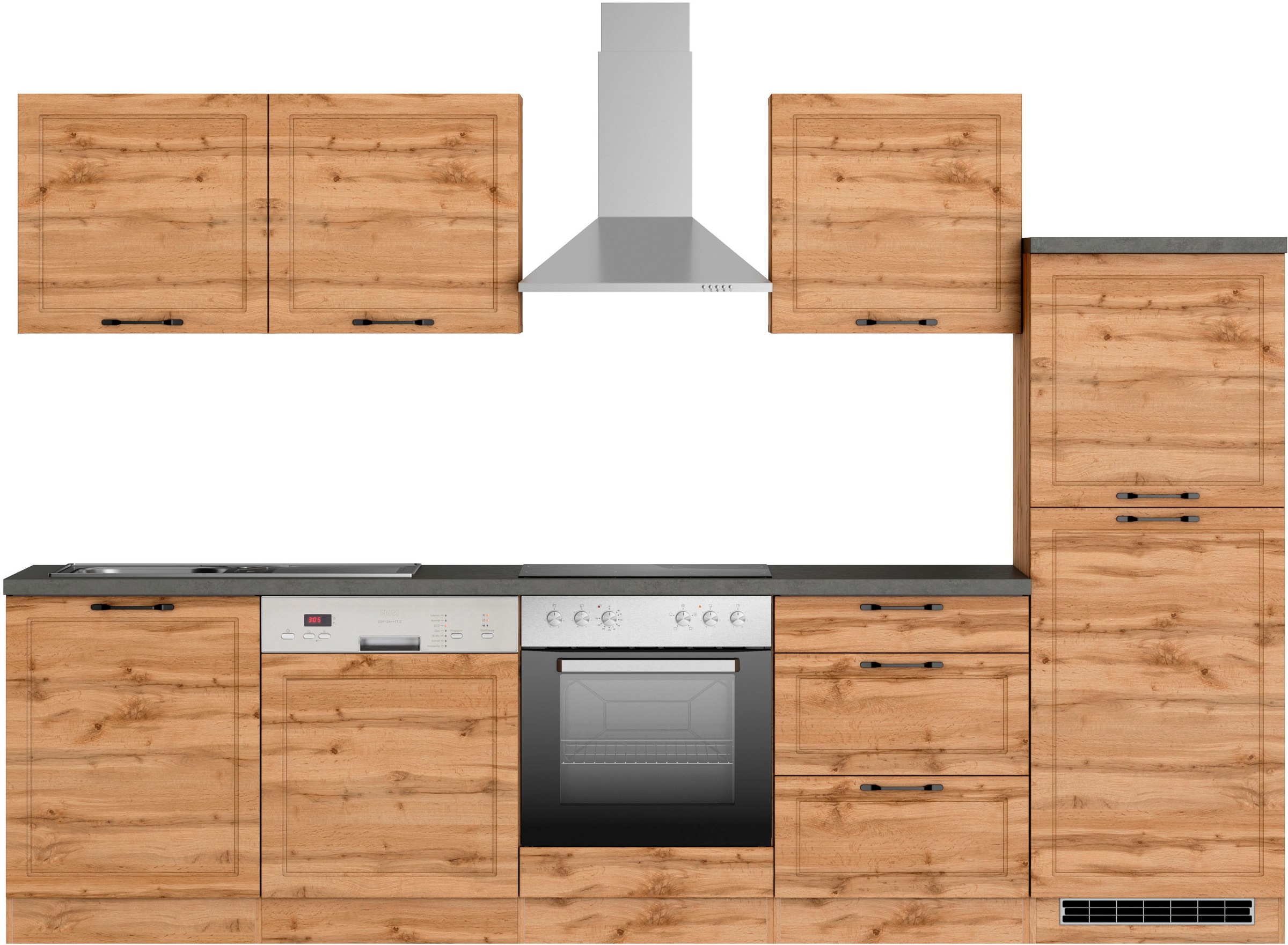 HELD MÖBEL Küchenzeile »Lani, mit MDF-Fronten«, Breite 300 cm, wahlweise  mit E-Geräten, Höhen-Ausgleichsfüße 0-4 cm bequem kaufen
