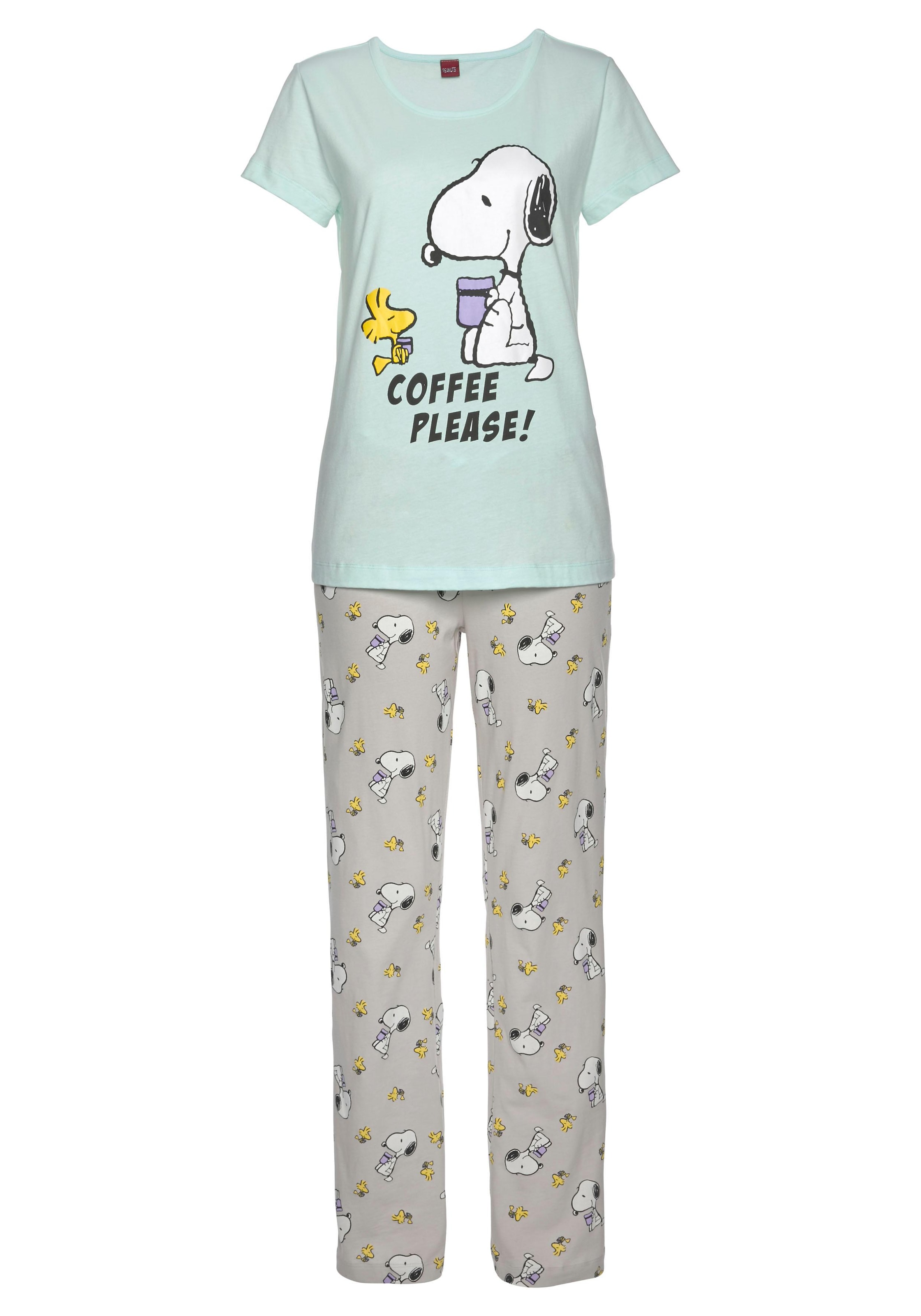 Snoopy 1 Pyjama, Peanuts mit und tlg., (2 ♕ bei Stück), Druck Woodstock