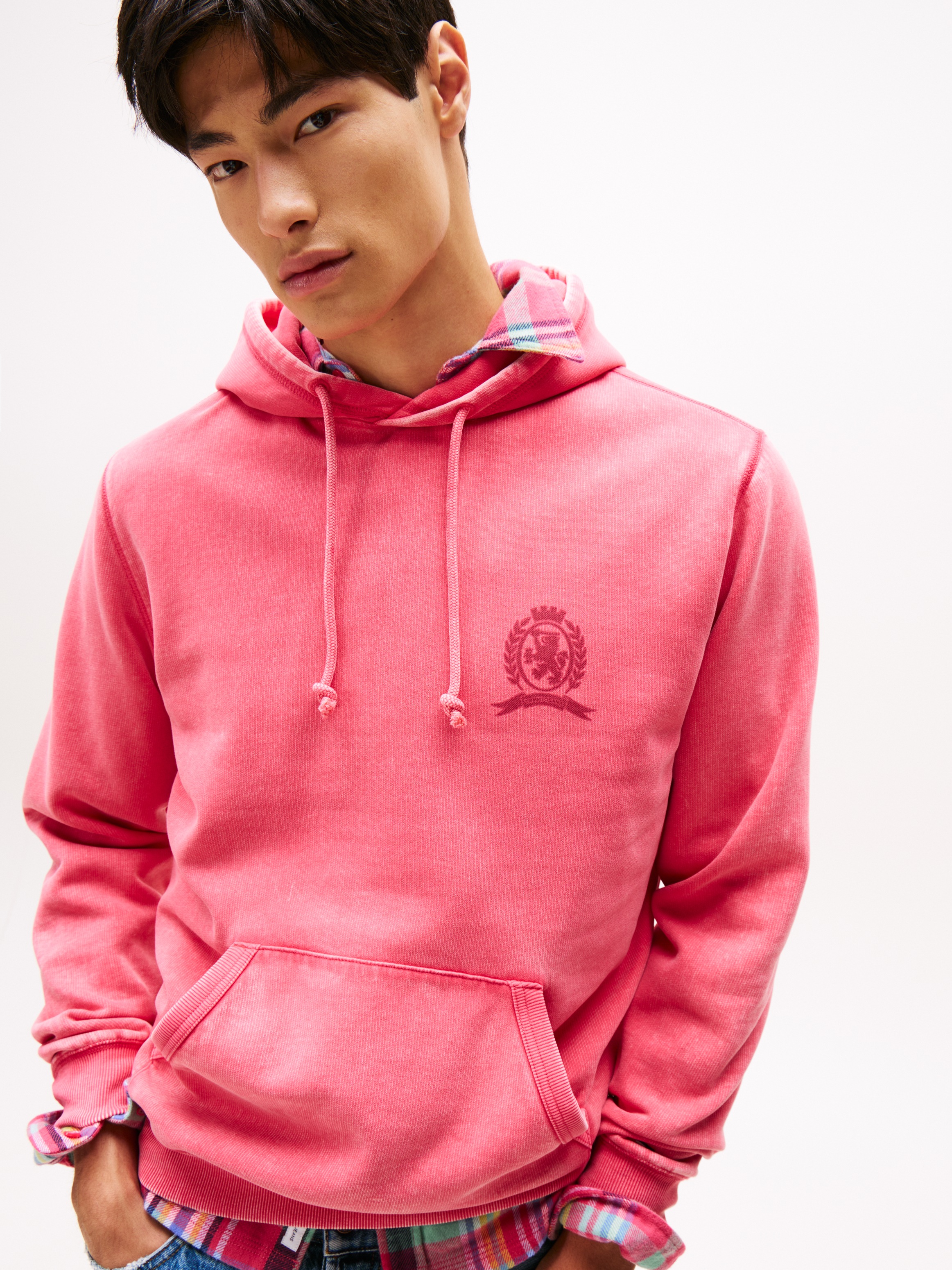 Tommy Jeans Hoodie »TJM WASHED CREST PLAY« regular fit, Sweatshirt, Rückenprint