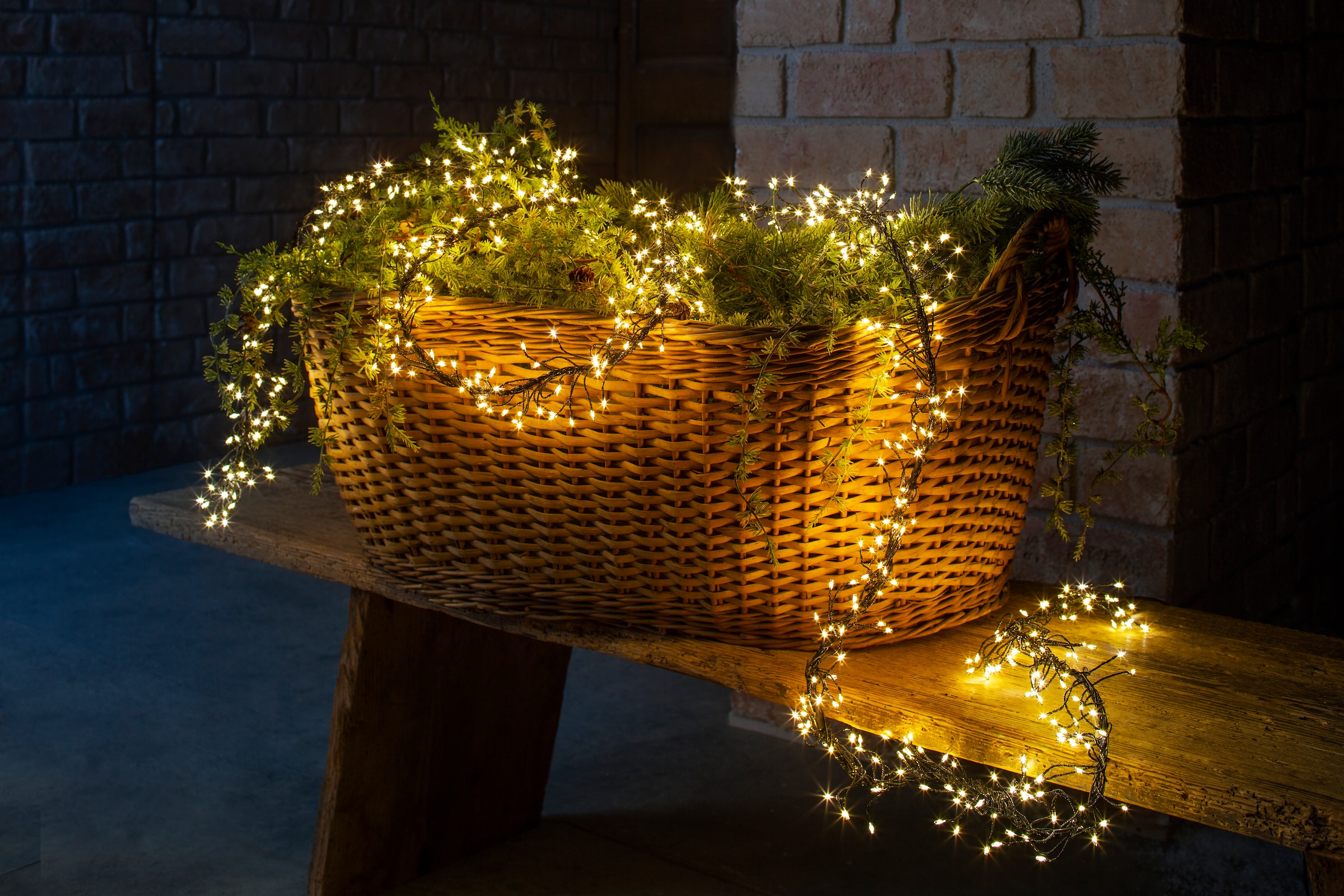 AM Design LED-Lichterkette »Doppelcluster, Weihnachtsdeko aussen«