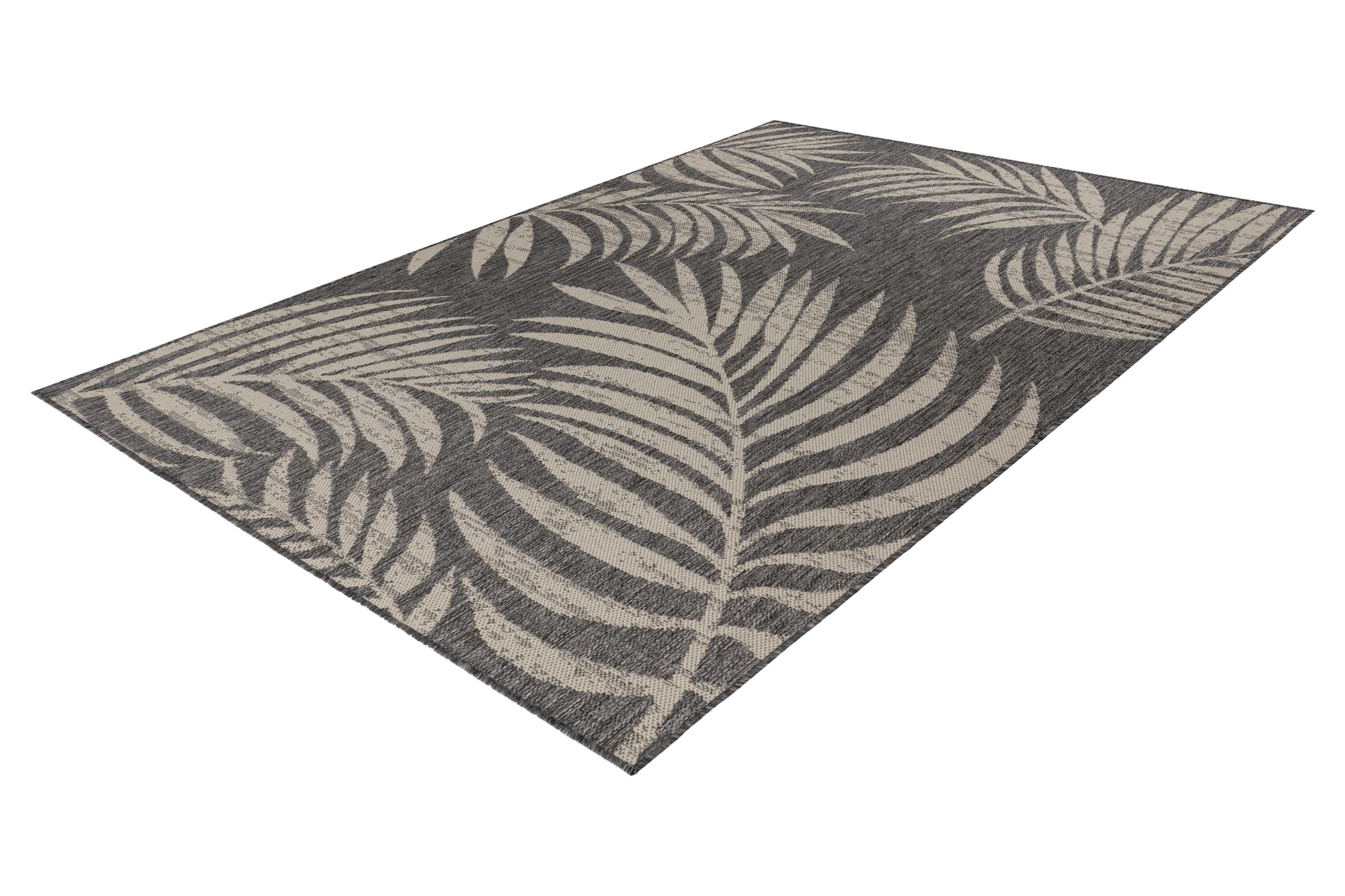 Kayoom Teppich »Nibru 725« rechteckig 5 mm Höhe Flachgewebe, In- und Outdoor geeignet, schnell trocknend, floral