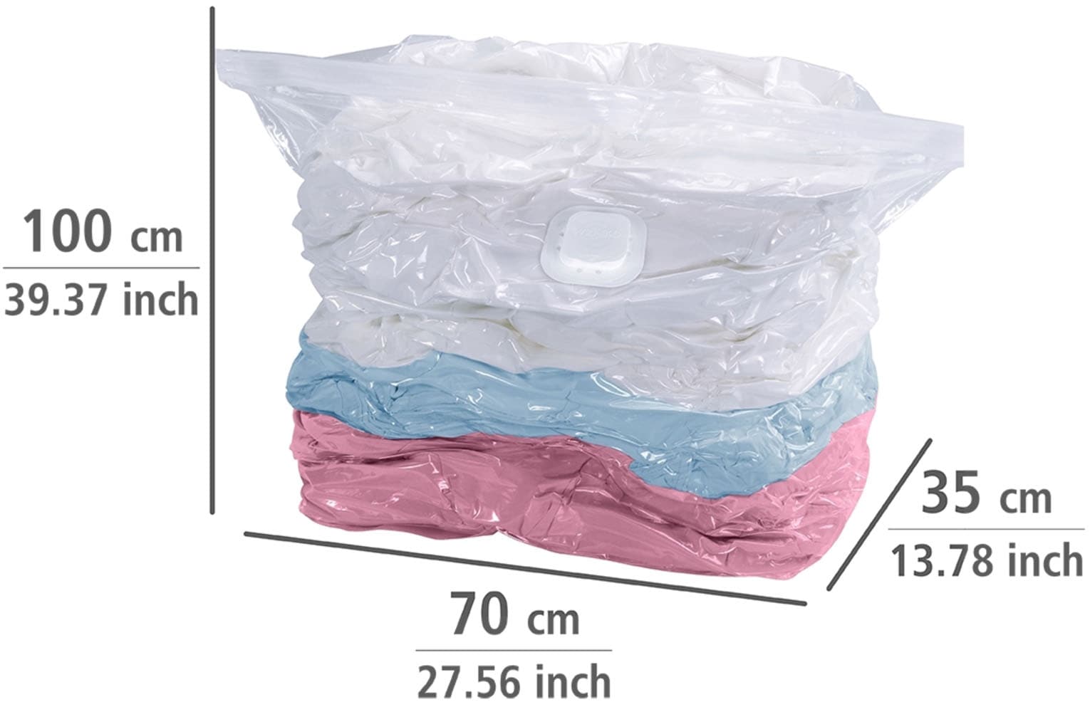 WENKO Vakuumierbeutel »Modell Cube« Vakuum Aufbewahrungsbeutel, 2 x Cube S und 2 x Cube L