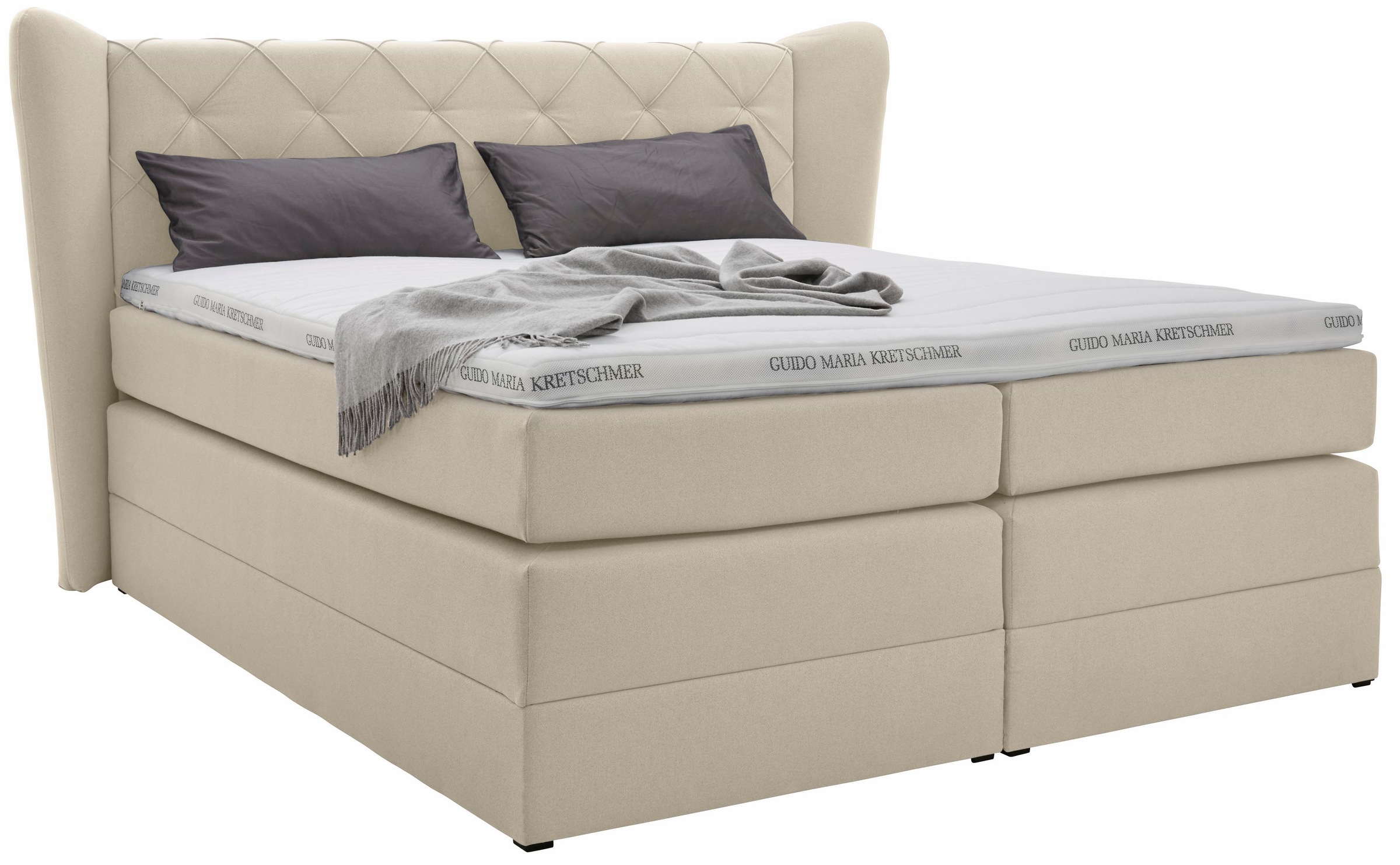 Guido Maria Kretschmer Home&Living Boxspringbett »Westpoort«, inkl. Bettkasten