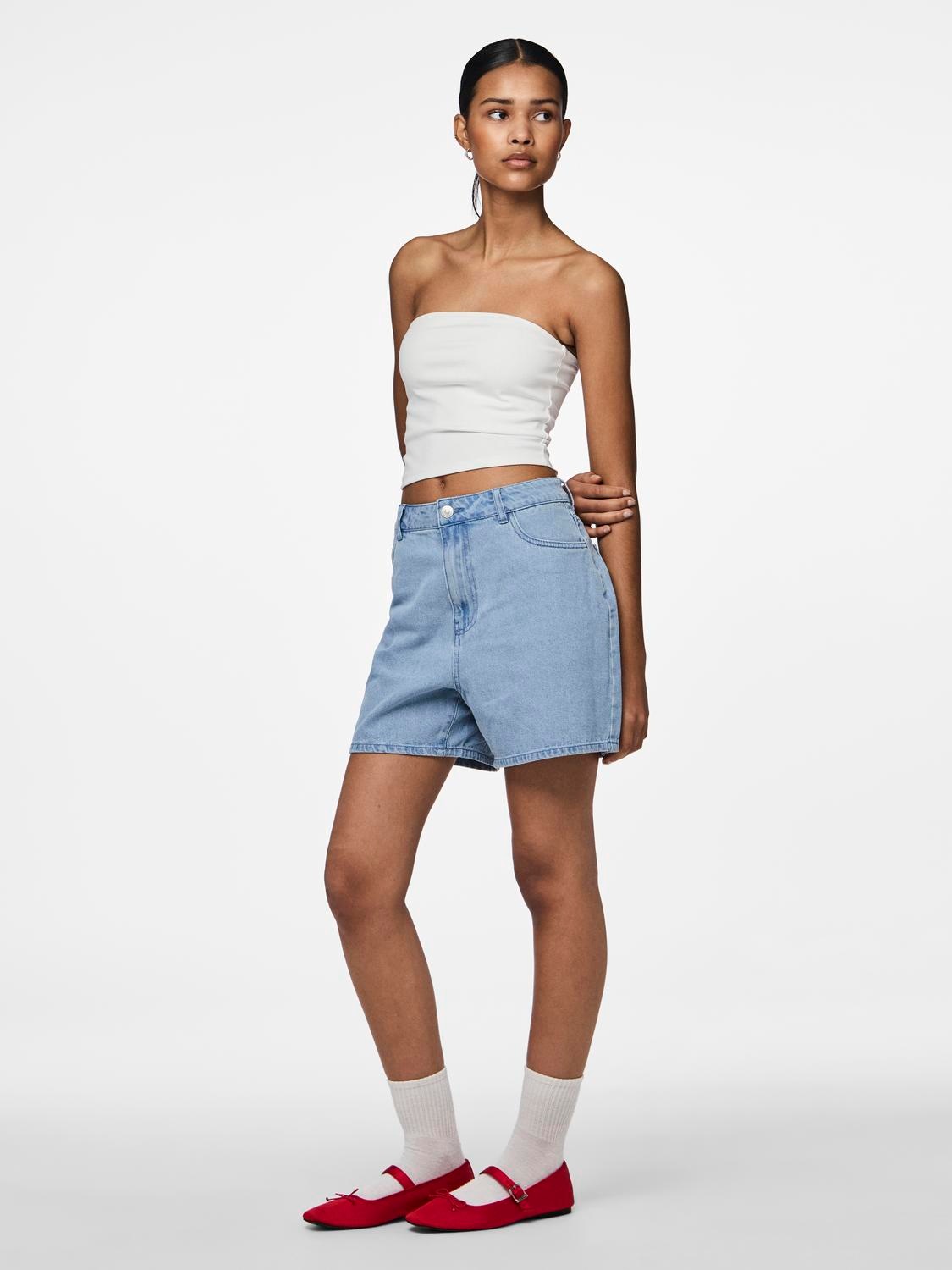 pieces Jeansshorts »PCABBI MW SHORTS NOOS«