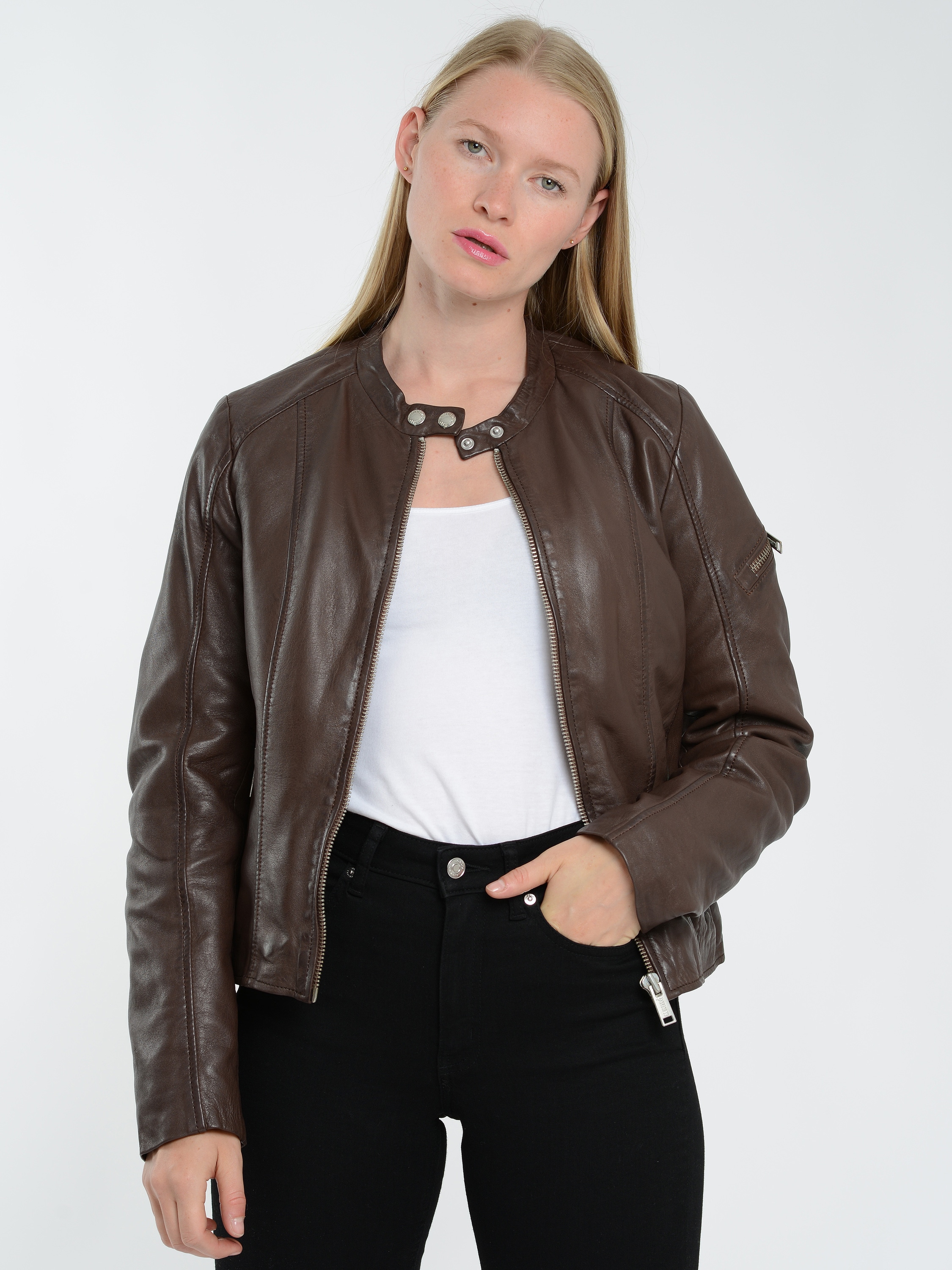 MUSTANG Bikerjacke »Lederjacke 31021532«