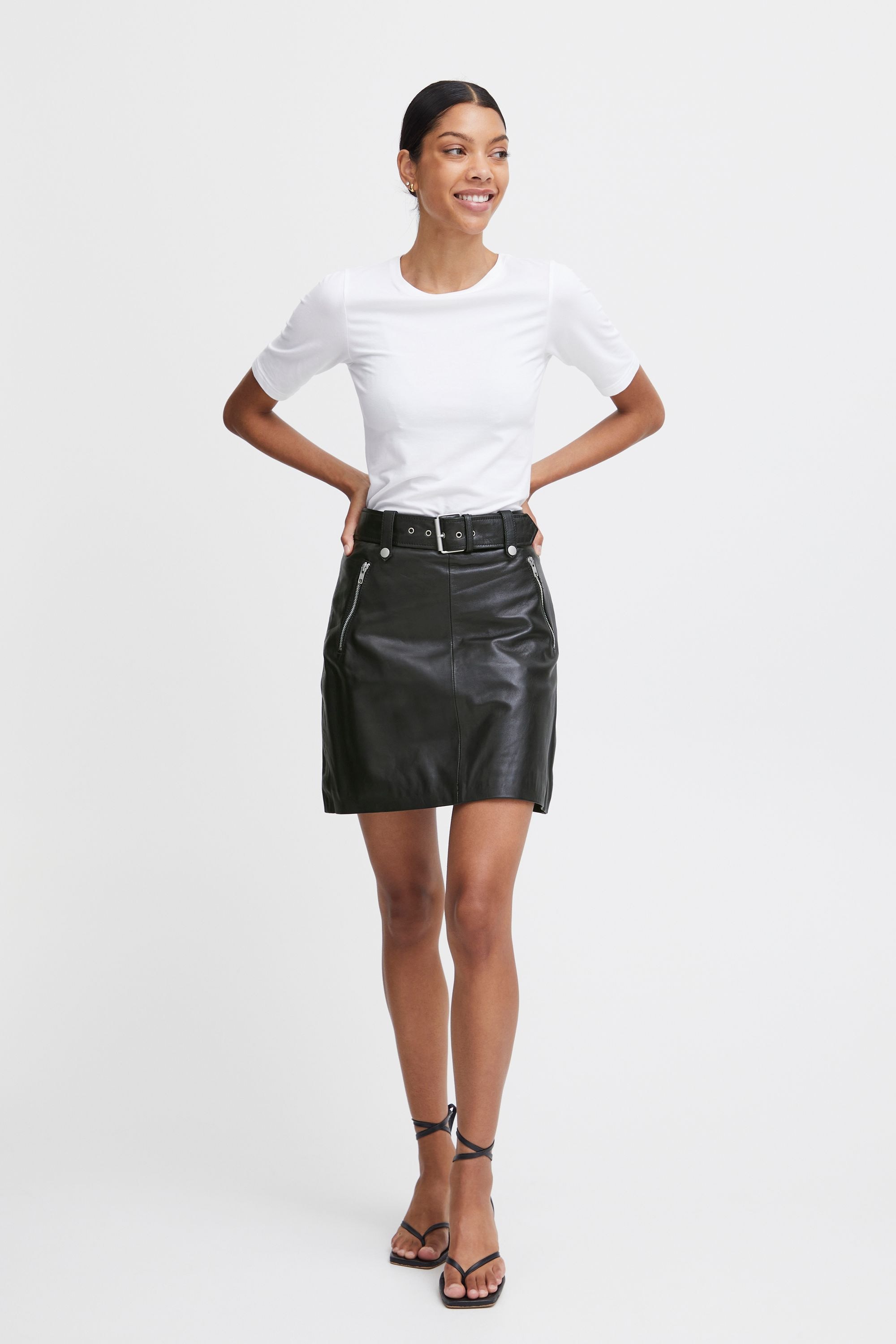 b.young Lederrock »Lederrock BYDENNO SKIRT -«