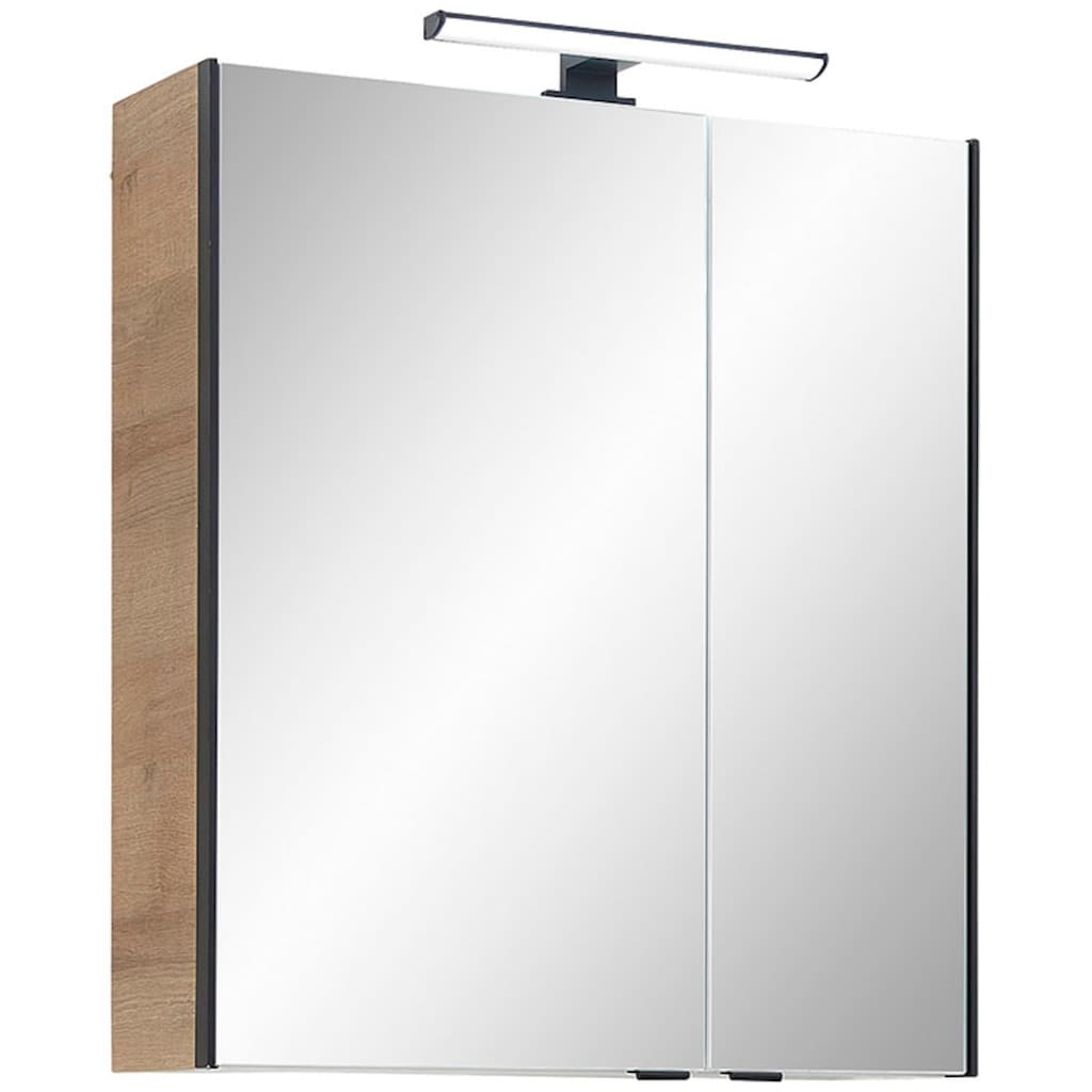 Saphir Badezimmerspiegelschrank »Quickset 395 Badschrank, 2 Spiegeltüren, 2 Einlegeböden, 60 cm breit«