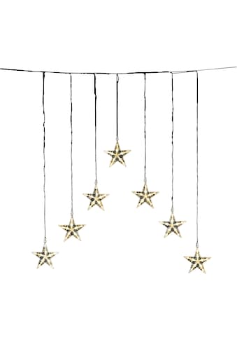 KONSTSMIDE LED-Lichtervorhang »Weihnachtsdeko aussen«, mit 7 Sternen, 35 warmweiße... kaufen