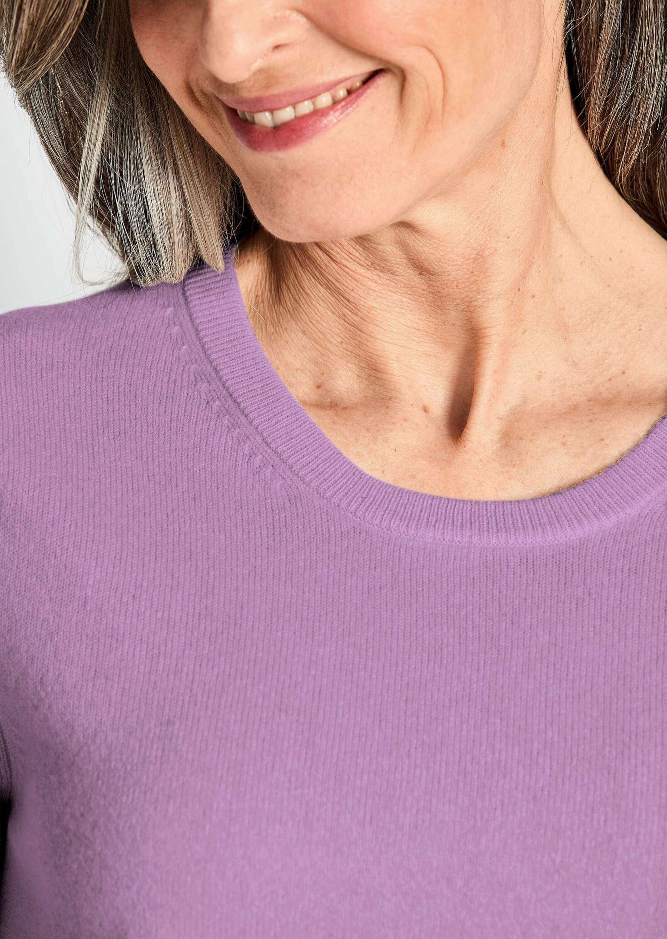 GOLDNER Kurzarmpullover »Halbarmpullover mit Rundhals aus Kaschmir«