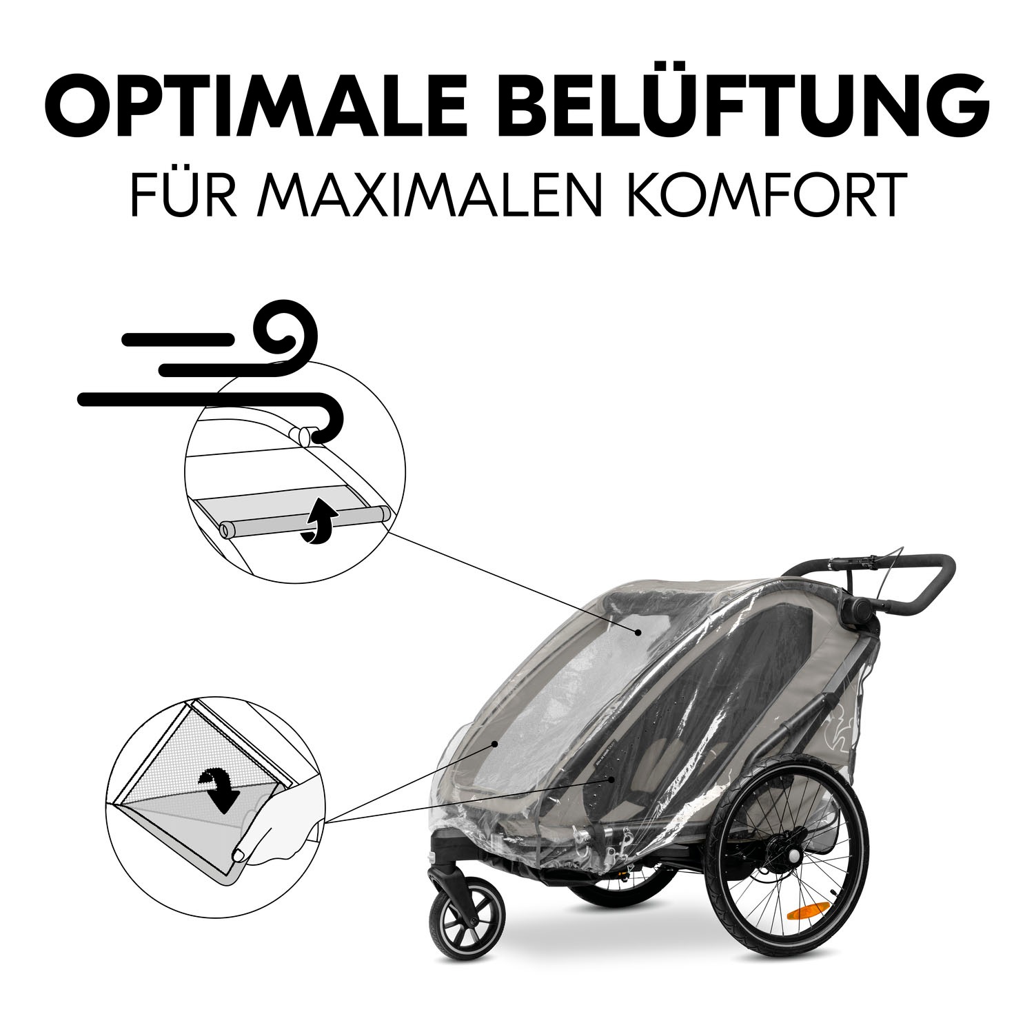 Hauck Regenverdeck »Bike N Walk Duo Raincover«, für Bike N Walk Fahrradanhänger