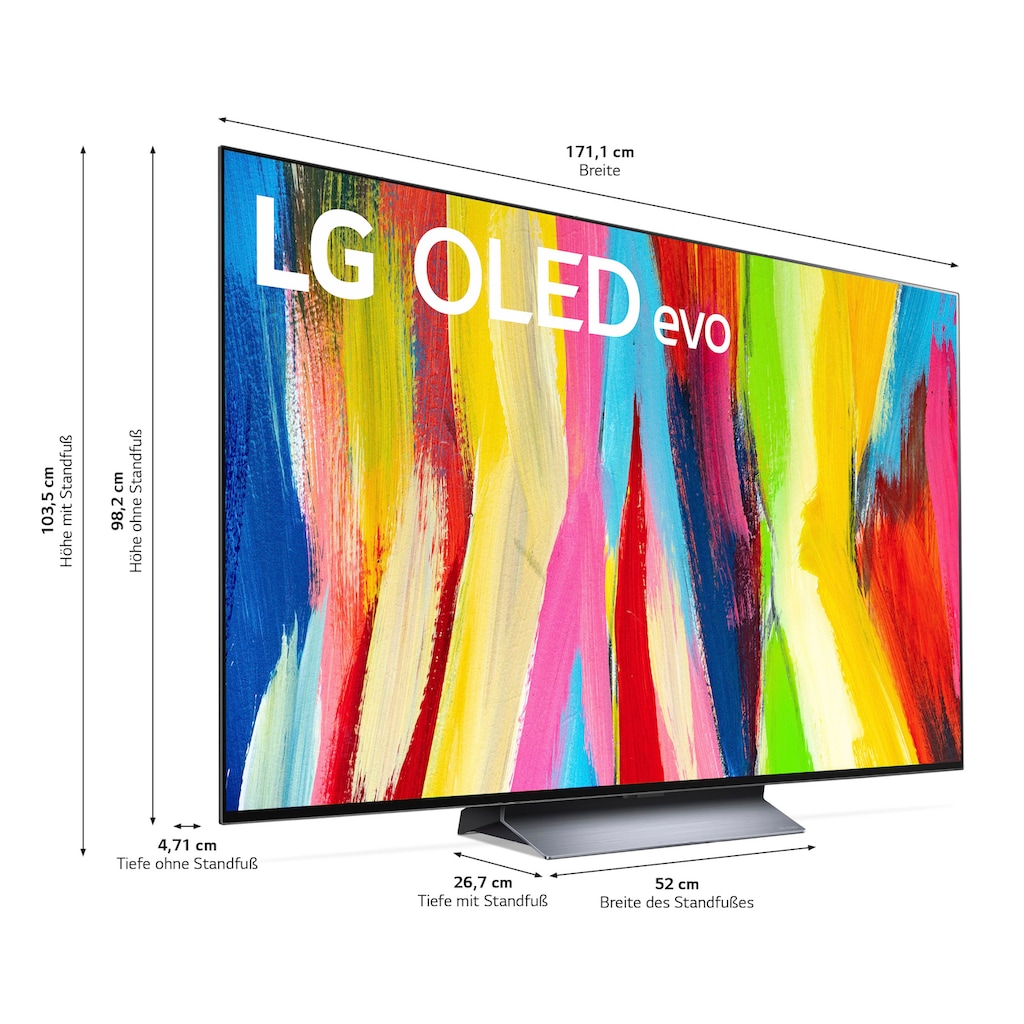 LG OLED-Fernseher »OLED77C27LA«, 195 cm/77 Zoll, 4K Ultra HD, Smart-TV