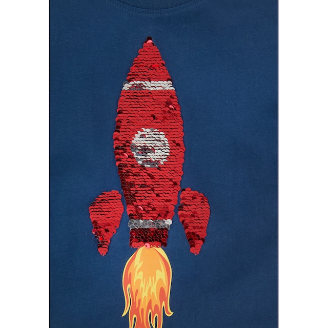 KIDSWORLD T-Shirt »Rakete aus Wendepailletten« bei