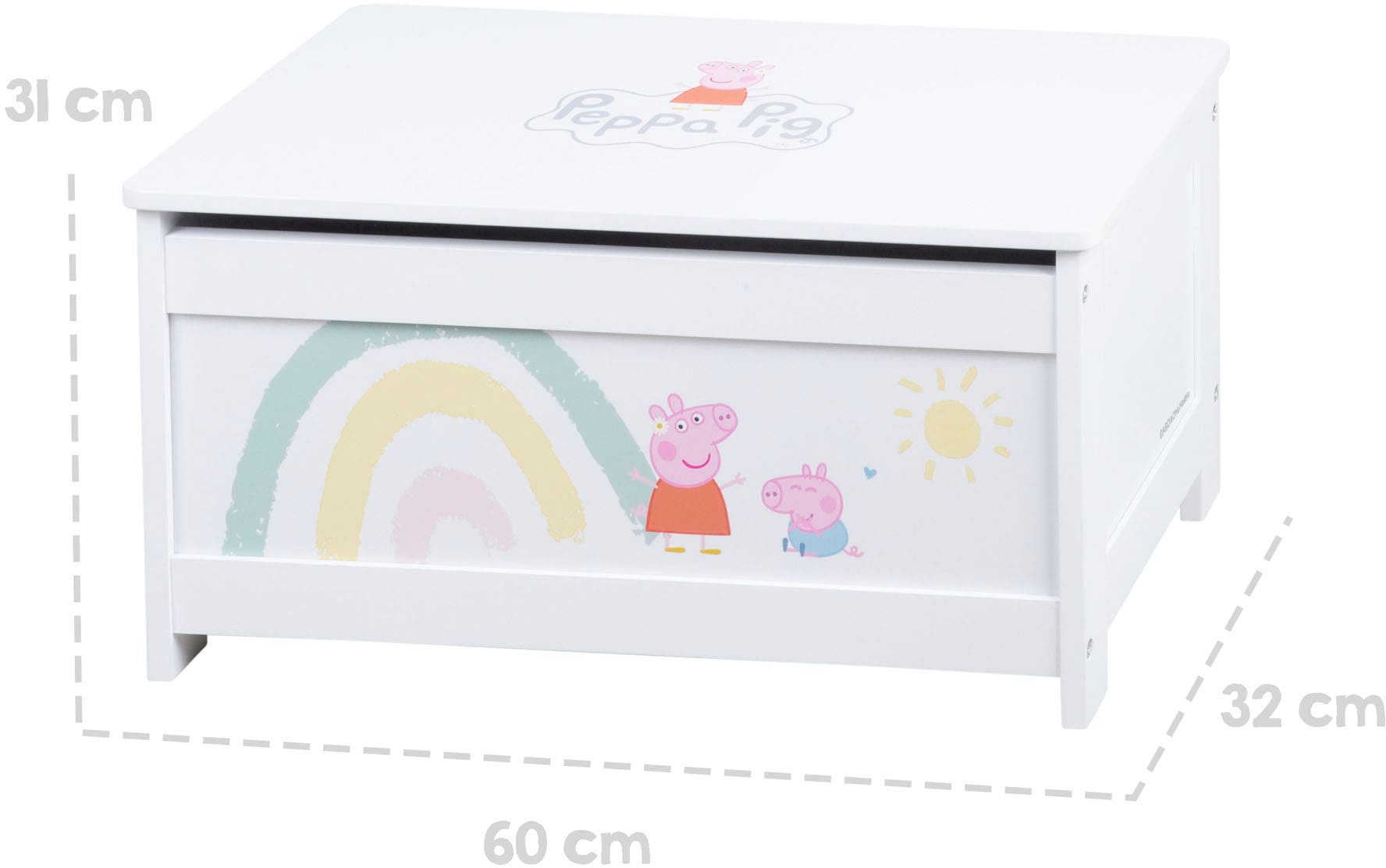 roba® Truhe »Peppa Pig«, mit Deckelbremse