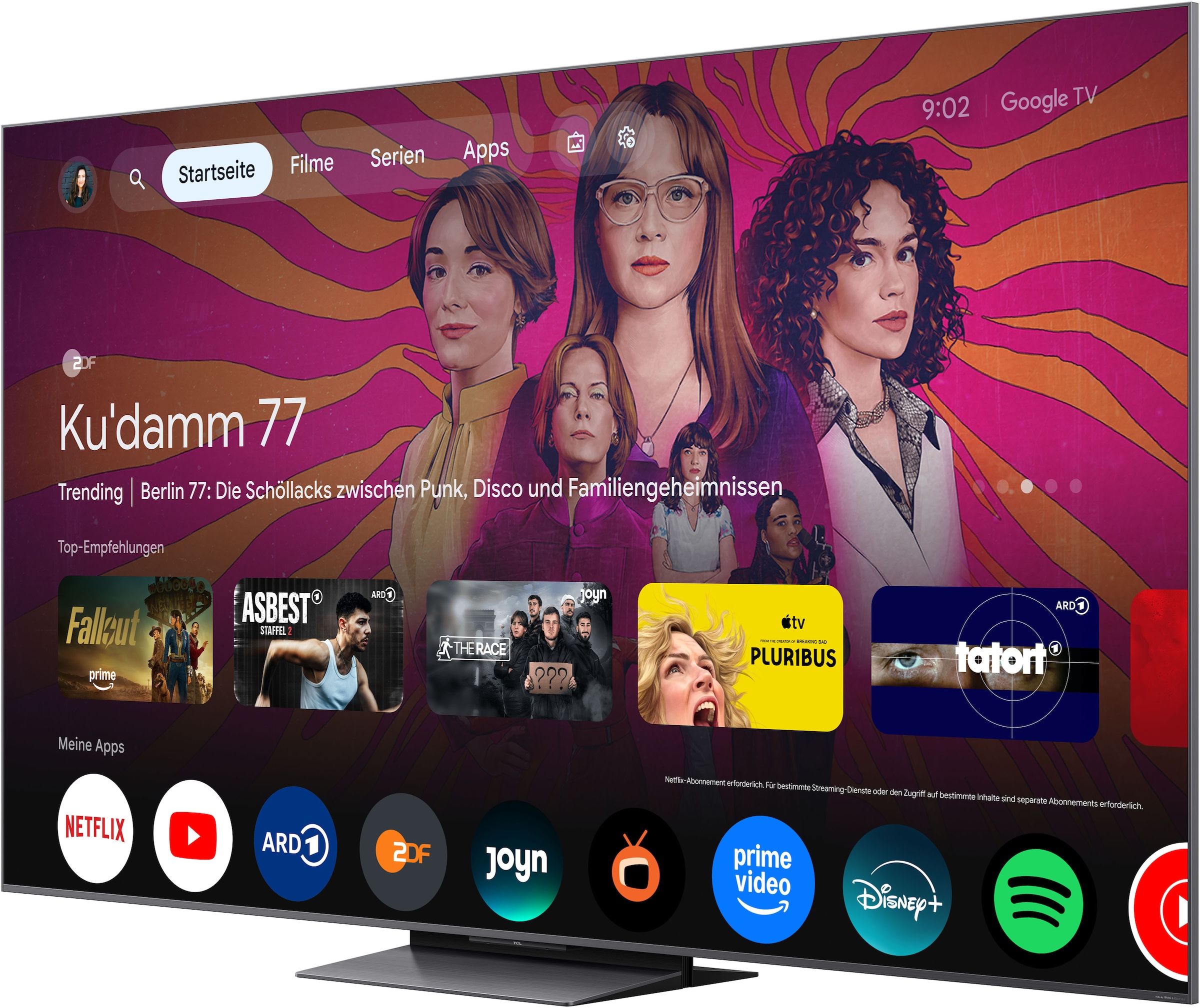 TCL Mini-LED-Fernseher »85C8LX1« 215 cm/85 ″ SQD-Mini LED, HDR 6000 Nits, 100%BT.2020, 144Hz, AiPQ Pro,Dolby Vision