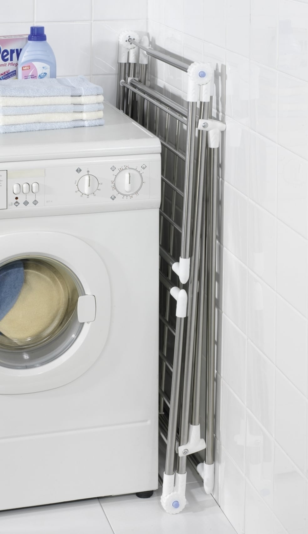 WENKO Wäscheständer »Modell Profi Plus« Flügel Wäschetrockner, Edelstahl, klappbar, mit Zubehör-Set