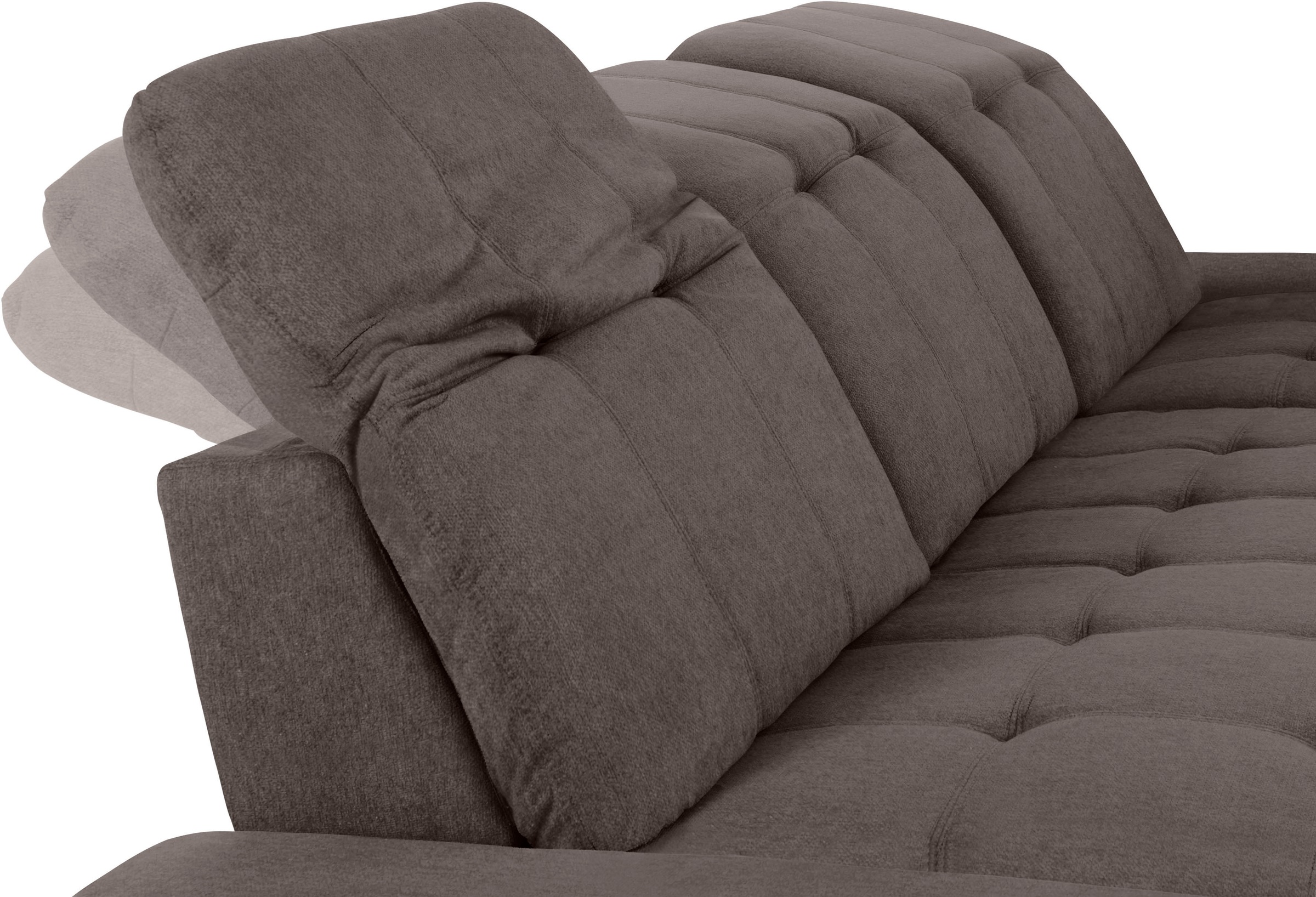 COTTA Ecksofa »Holiday L-Form mit Sitztiefen-, Armteil- und Kopfteilverstellung«, wahlweise mit Bettfunktion & Bettkasten