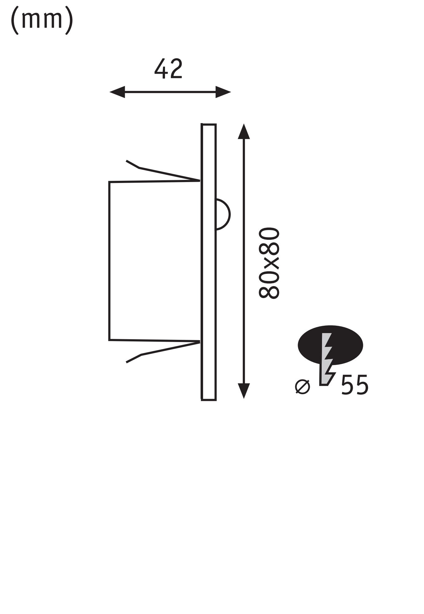 Paulmann LED Einbauleuchte »LED Wandeinbauleuchte Edge Quadro 1,2W 25lm 230V 2700K« 1 Stk. Warmweiß Bewegungsmelder