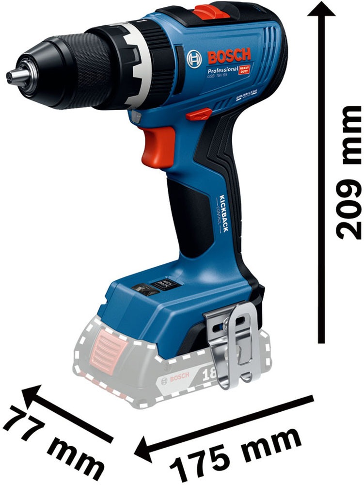 Bosch Professional Akku-Schlagbohrschrauber »»GSB 18V-65««, ohne Akku, ohne Ladegerät