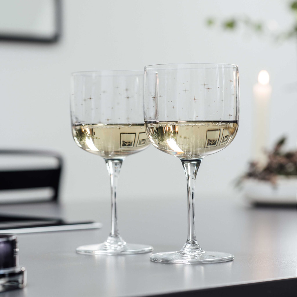 like. by Villeroy & Boch Weißweinglas »Weinkelche Winter Glow 270 ml 2er Set grau«