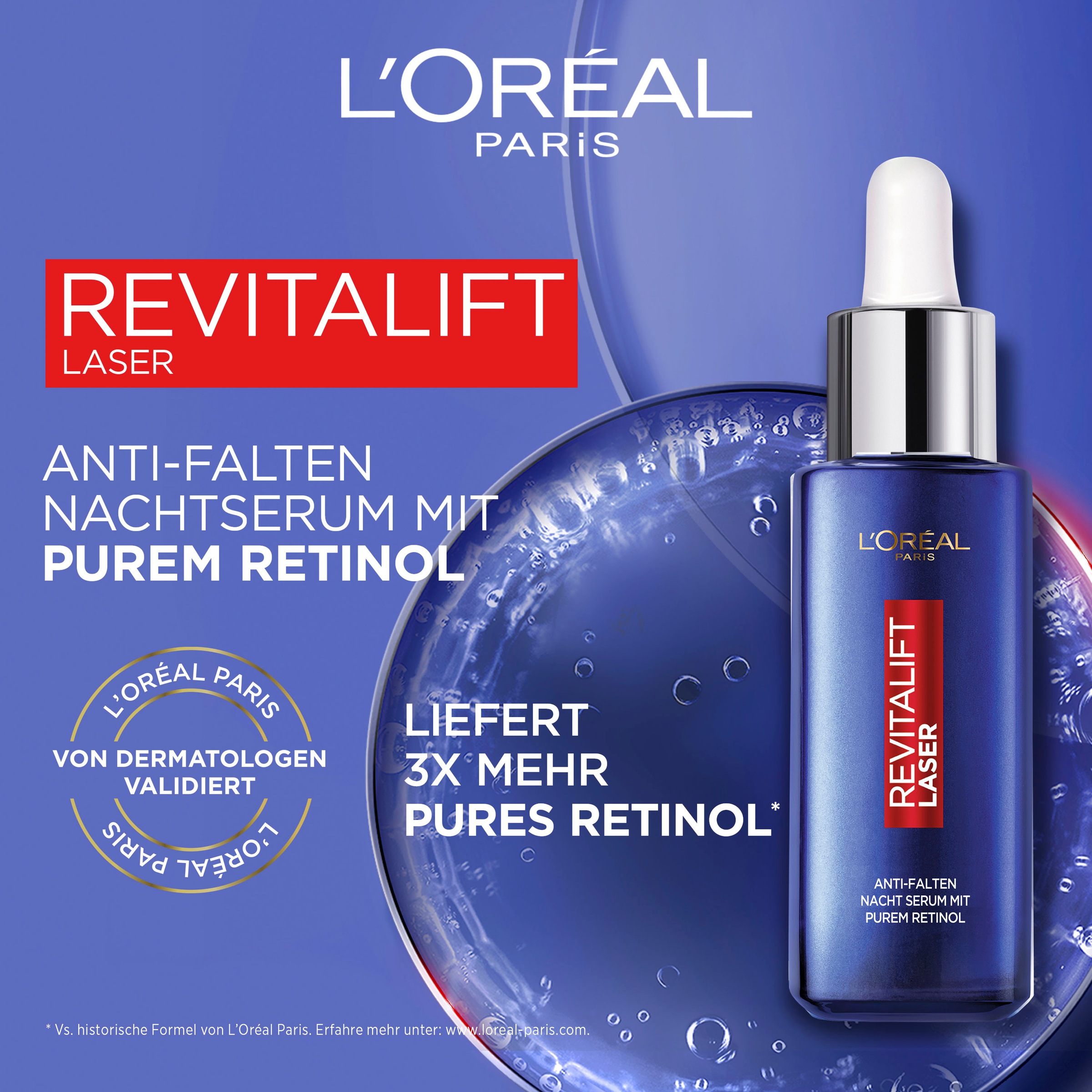 L'ORÉAL PARIS Gesichtsserum »Revitalift Laser Retinol Serum«, mit hoher Wirksamkeit