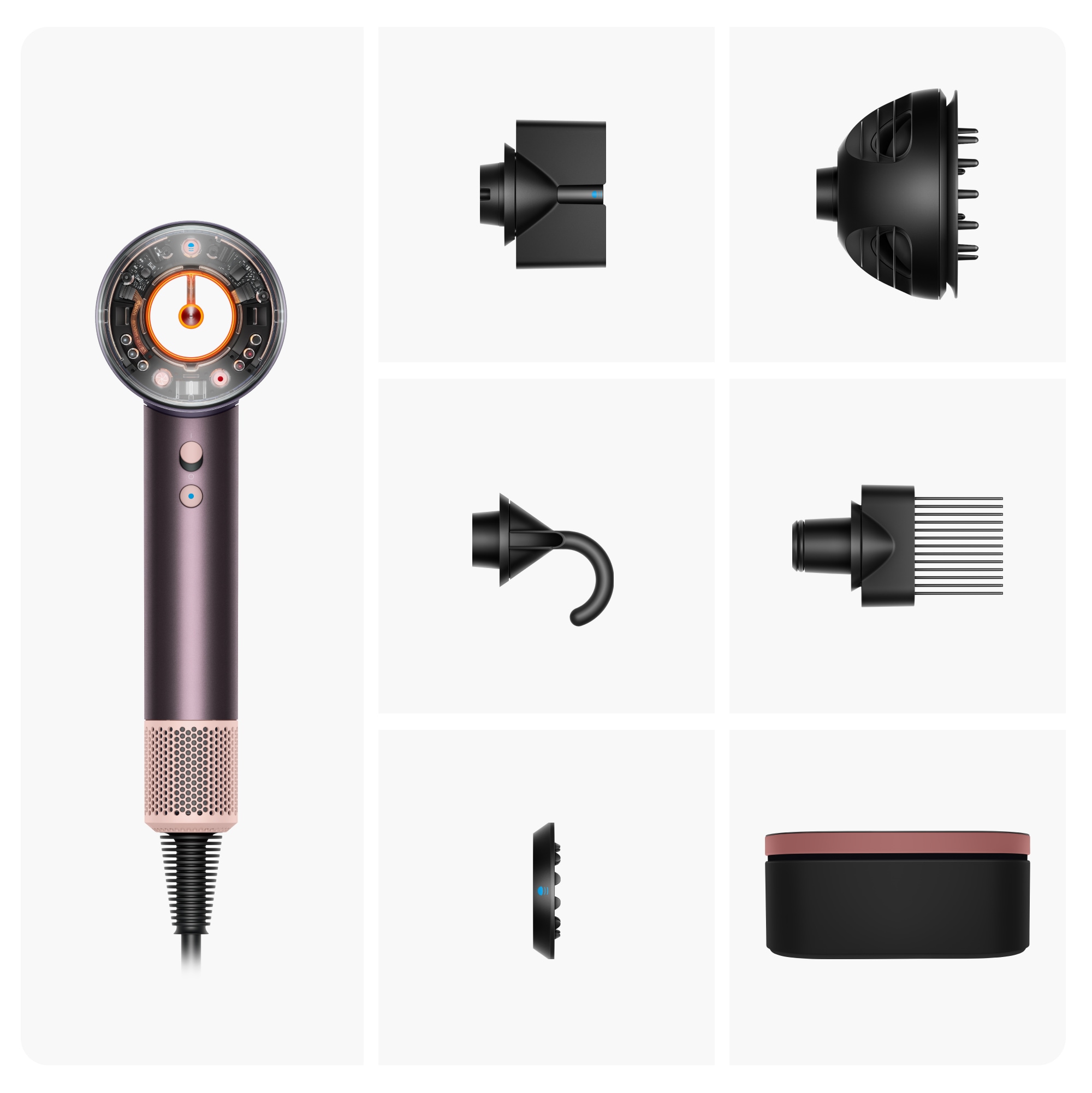 DYSON Haartrockner »Supersonic Nural™ (Jasper Plum)«, 1600 W, 5 Aufsätze
