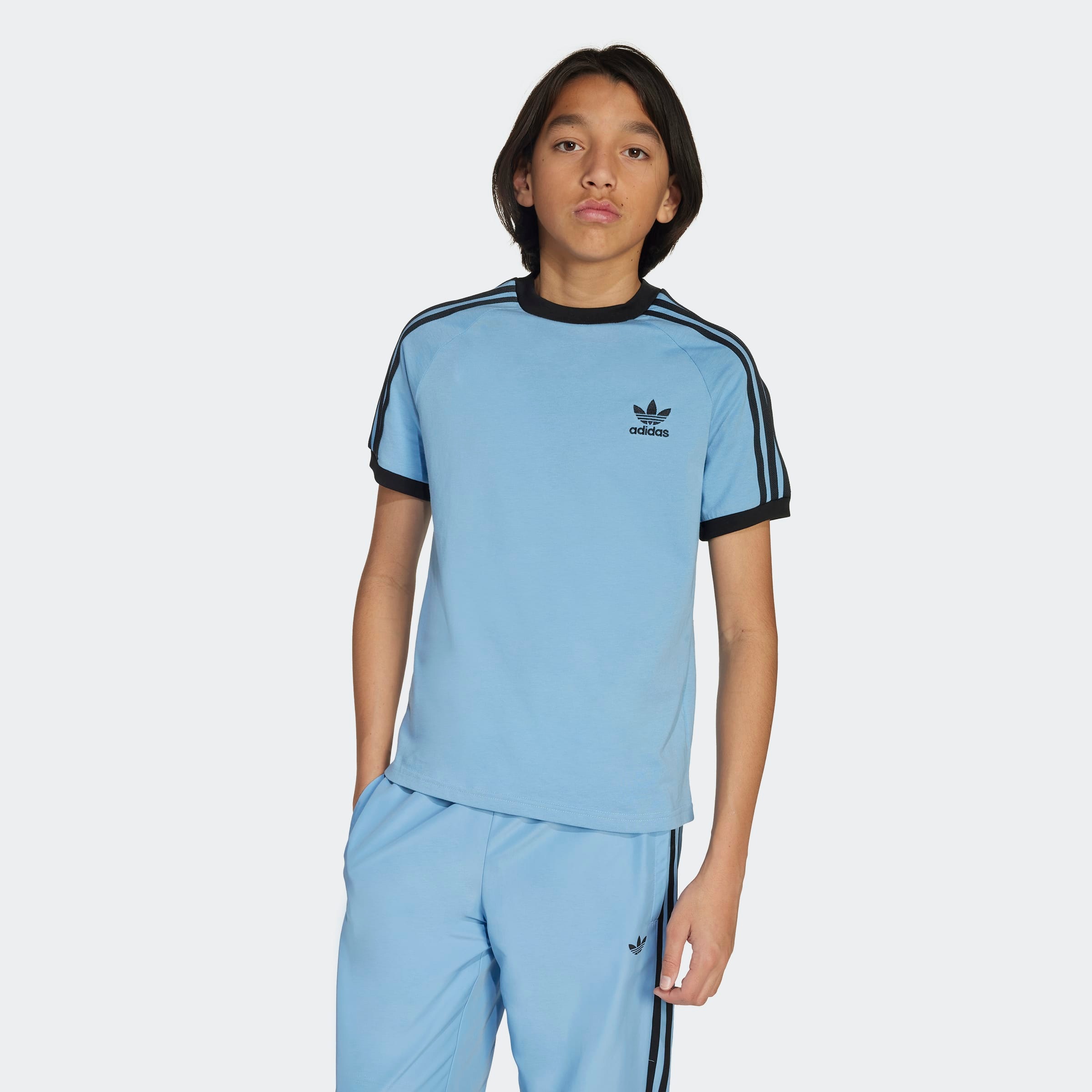 adidas Originals T-Shirt »3 STRIPE TEE« sportlicher Stil, mit kurzen Ärmeln, für Kinder, aus Baumwolle