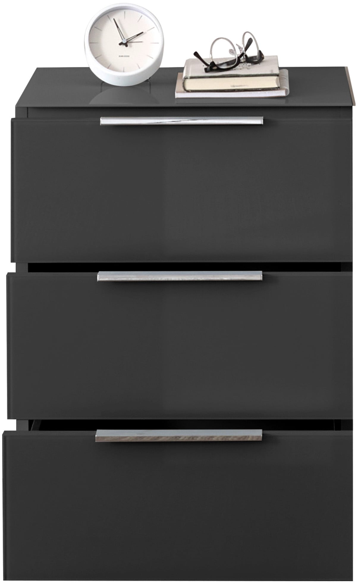 HBZ Nachtkommode »Santorin Nachtkonsole, BxHxT 45x61x40 cm«, (1 St.), Breite 45cm, Softclose für Schubkästen, Melaminbeschichtung