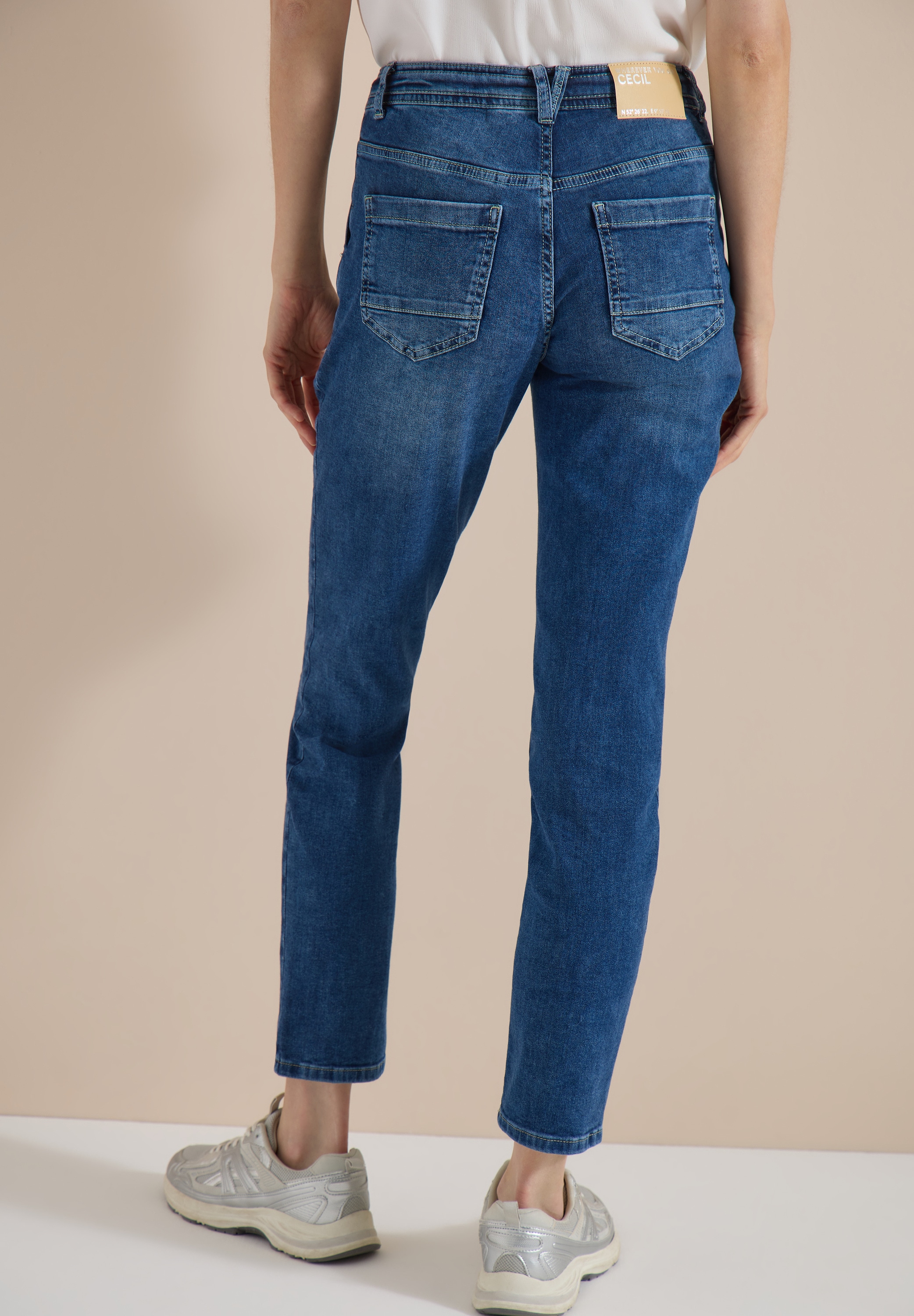 Cecil Straight-Jeans »Style Scarlett« mit Gürteldetail zum Binden / Stretch