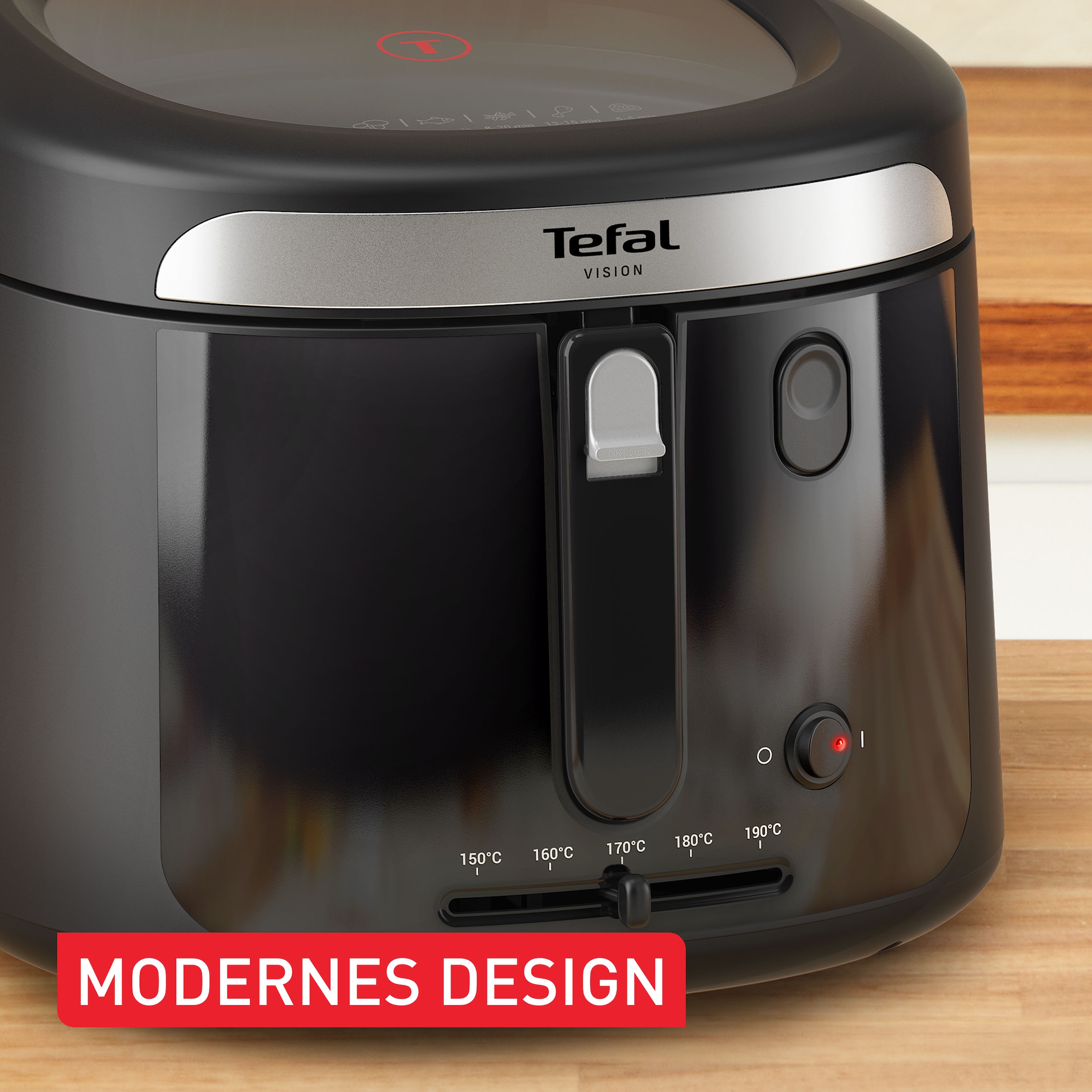 Tefal Fritteuse »Vision« 1900 W Fassungsvermögen 2,1 l extragroßes Sichtfenster für bessere Sicht, einfache Reinigung, FF2528