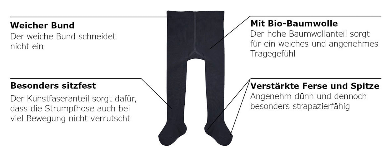 Camano Strumpfhose »ca-soft«, (3er Pack), mit weichem Bund und soften Zehennähte