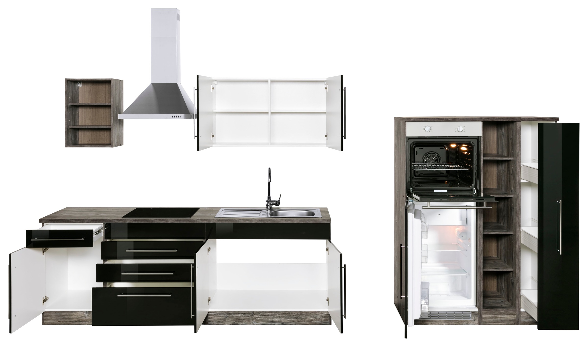 HELD MÖBEL Küchenzeile »Samos«, mit 350 Breite E-Geräten, cm Rechnung kaufen auf
