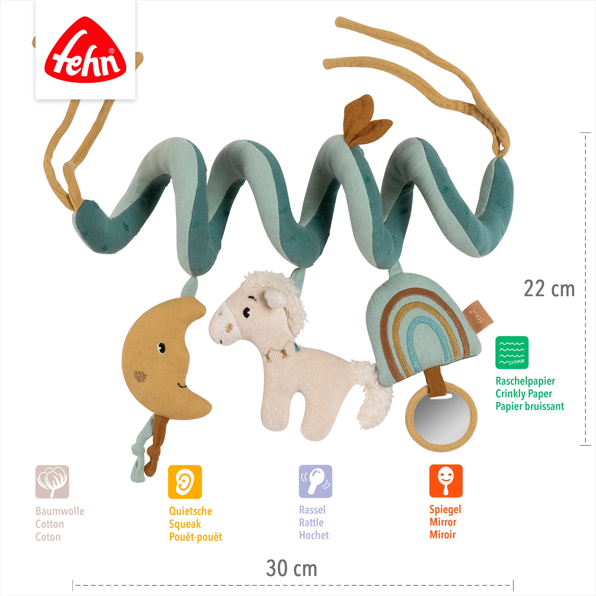 Fehn Greifspielzeug »Pferdinand, Activity-Spirale Pferd«
