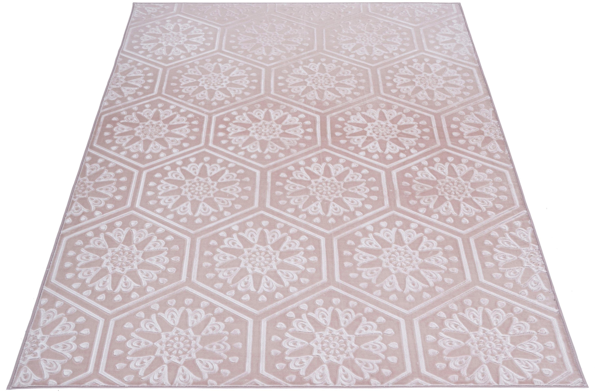 my home Teppich »Stina«, rechteckig, Hoch-Tief-Effekt, mit Muster, Teppiche  online kaufen