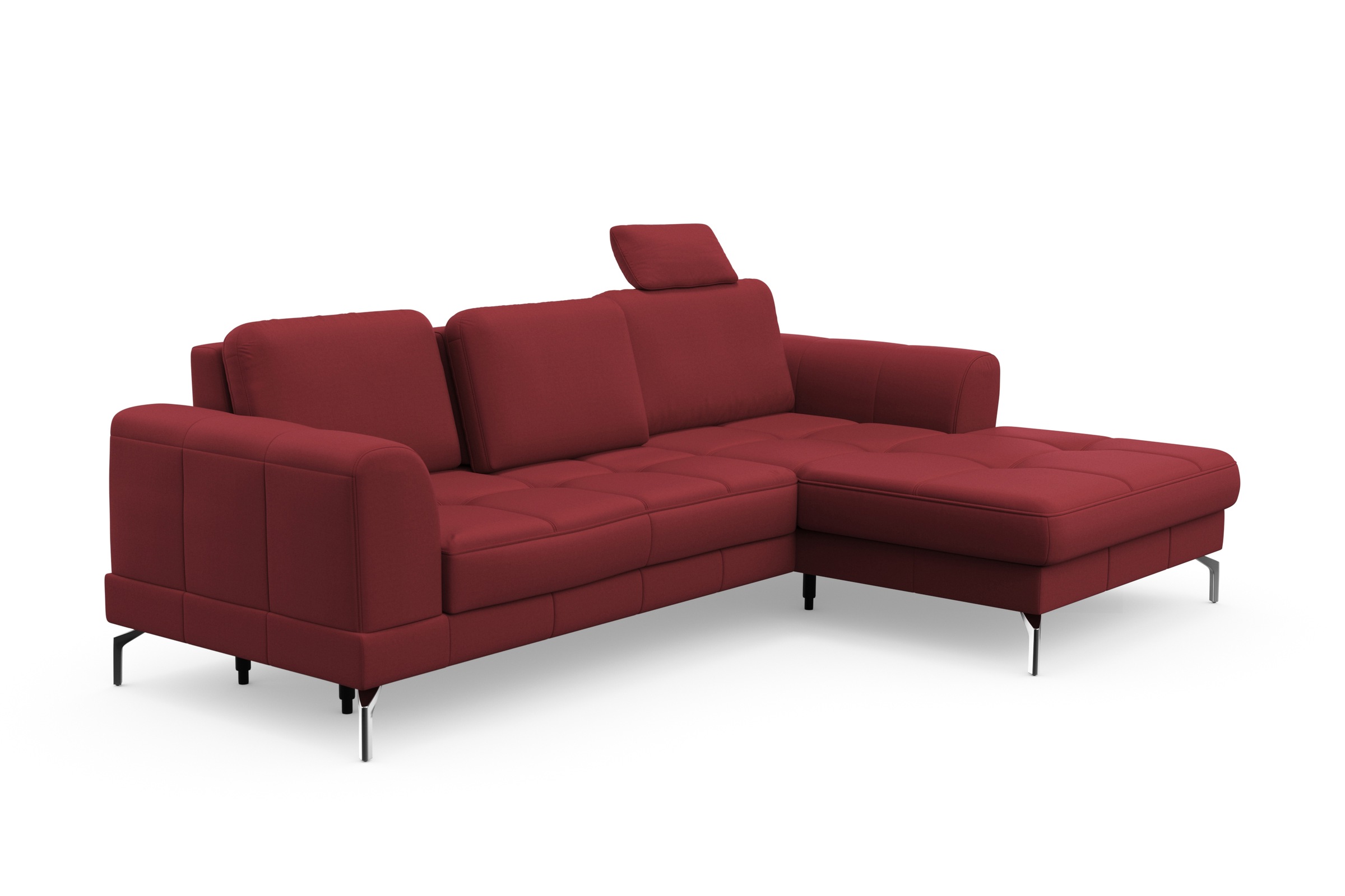 sit&more Ecksofa »Bendigo L-Form« inklusive Sitztiefenverstellung, Bodenfreiheit 15 cm, 2 Fußfarben